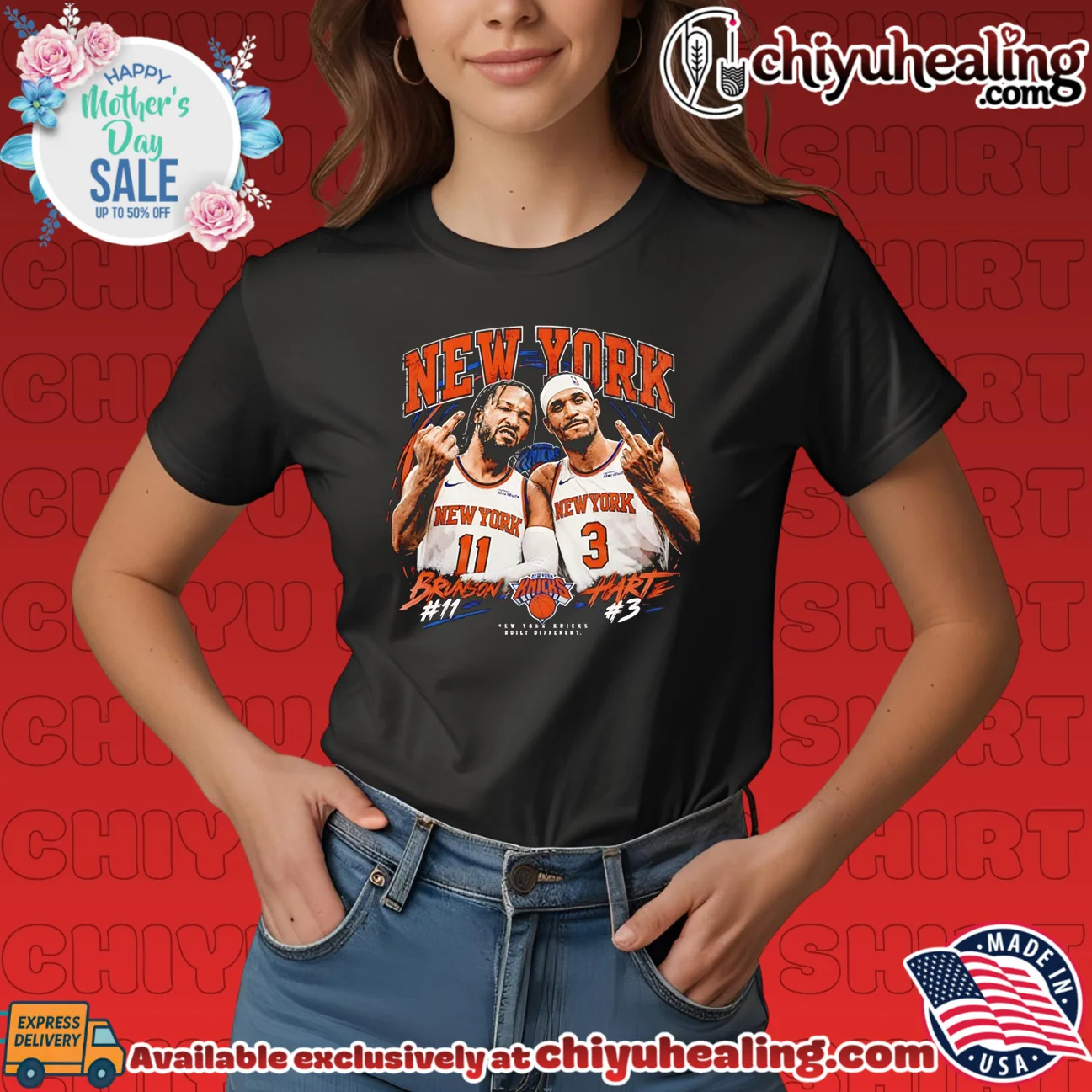 Jalen Brunson Karl-Anthony Towns New York Knicks middle finger essential shirt & hoodie | 2026 Edition Drop Jalen Brunson Karl-Anthony Towns New York Knicks middle finger