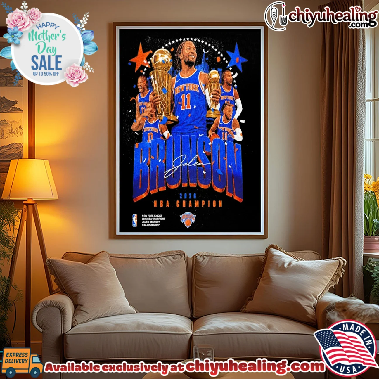 Jalen Brunson MVP New York Knicks 2026 Nba Champions signature graphic prime shirt & hoodie | Modern Street Style Jalen Brunson MVP New York Knicks 2026 Nba Champions signature graphic