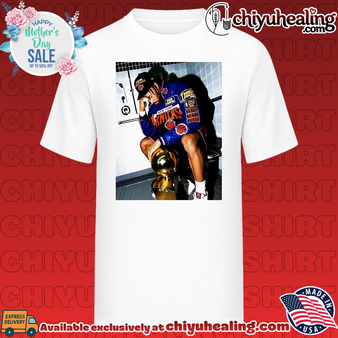 Jalen Brunson New York Knicks 2026 Champion Championship love trophy