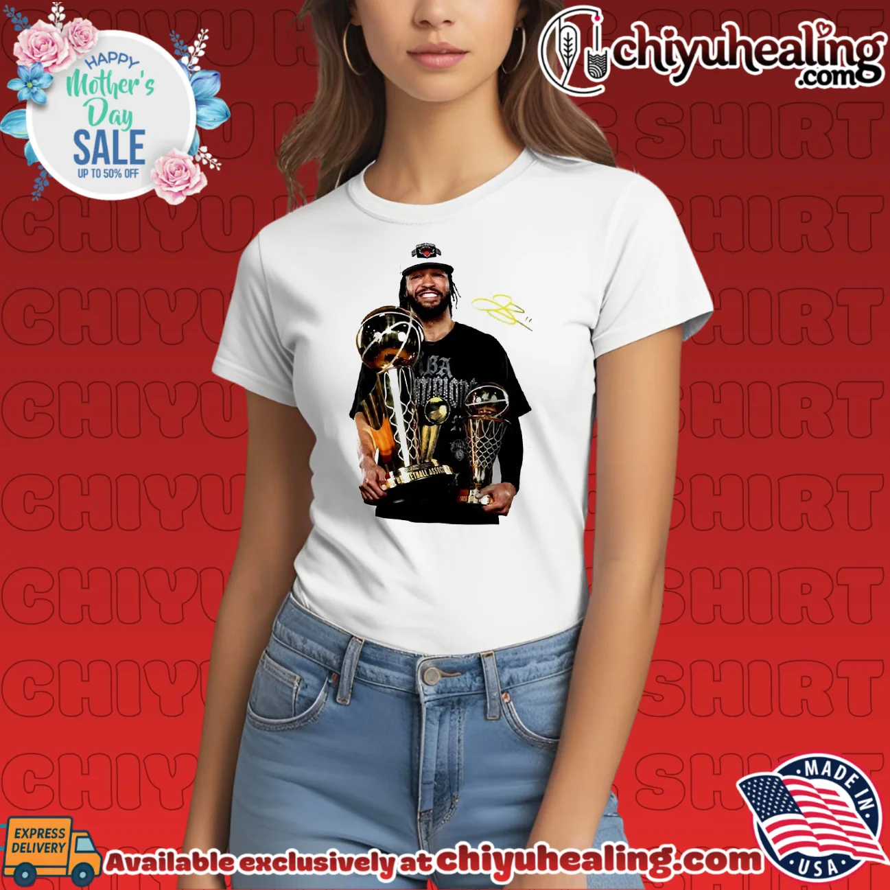 Jalen Brunson New York Knicks 2026 NBA champions holding trophy shirt & hoodie Jalen Brunson New York Knicks 2026 NBA champions holding trophy