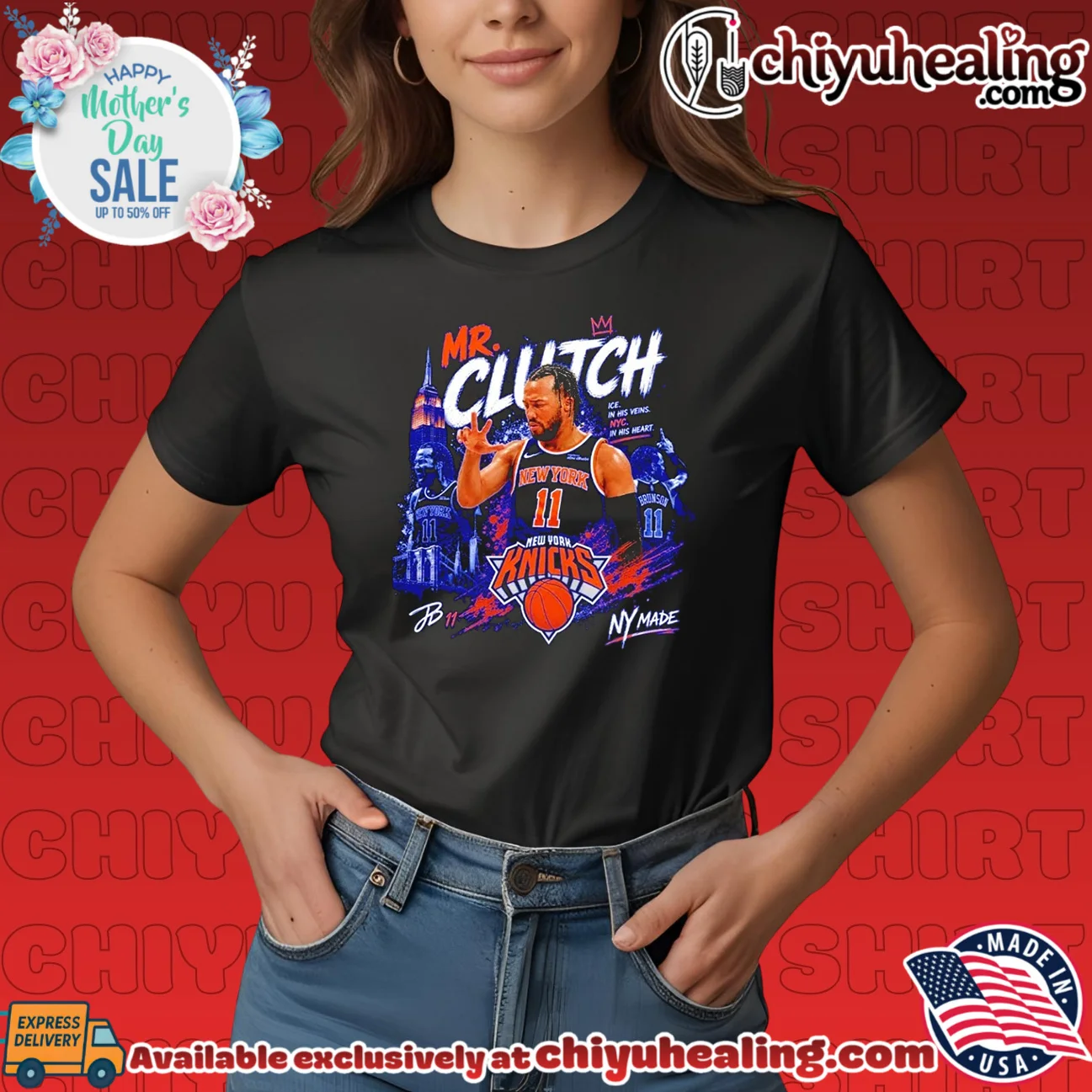 Jalen Brunson New York Knicks 2026 NBA Champions Mr Clutch graphic bespoke shirt & hoodie | Limited Stock Edition Jalen Brunson New York Knicks 2026 NBA Champions Mr Clutch graphic