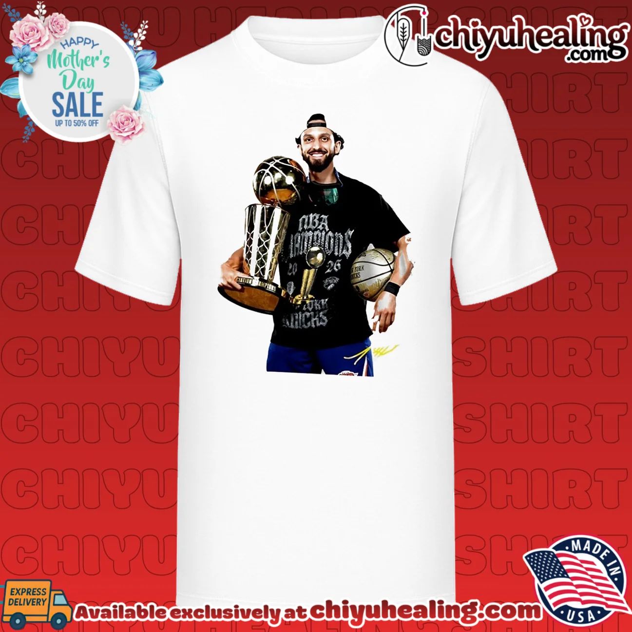 Jalen Brunson New York Knicks 2026 NBA champions trophy