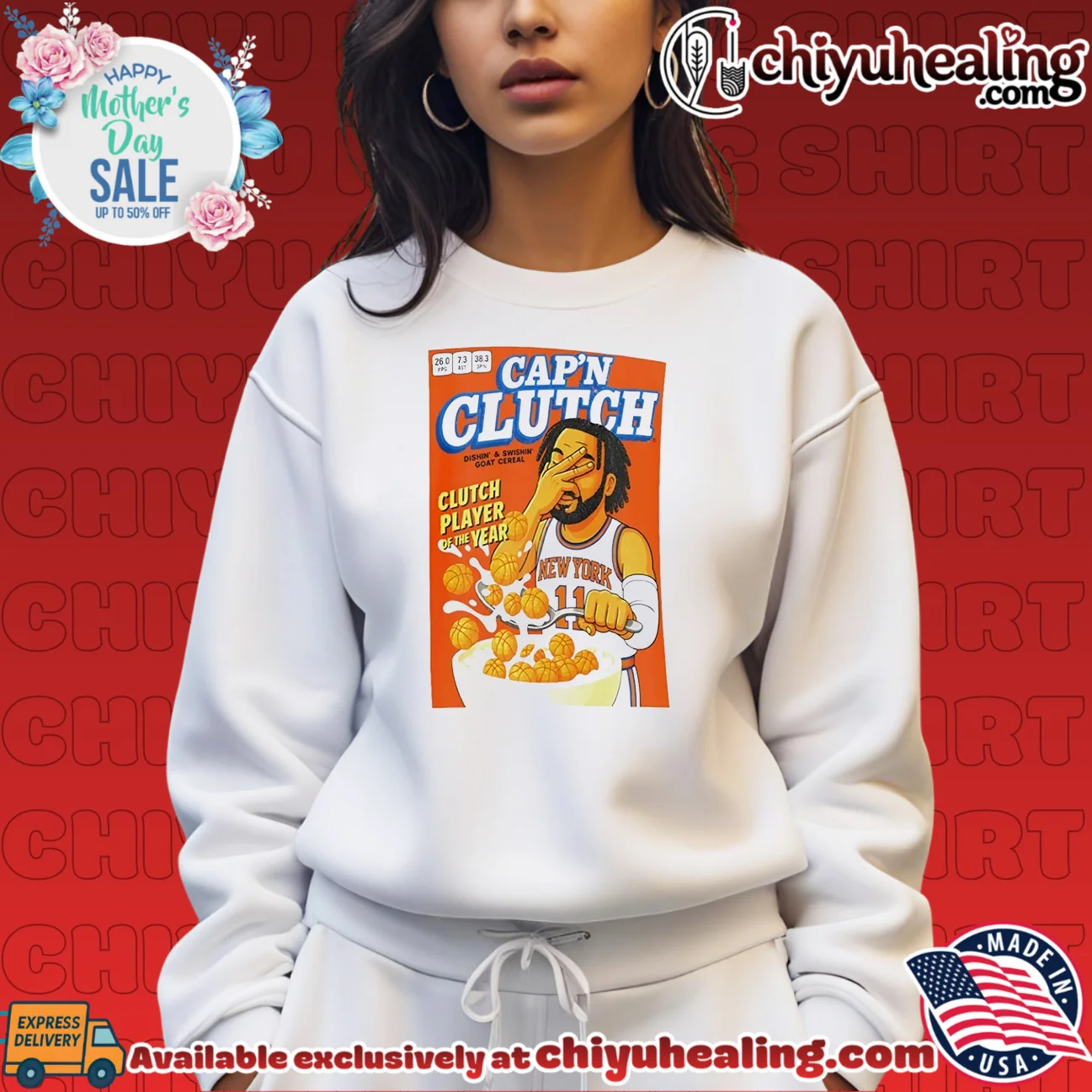Jalen Brunson New York Knicks Cap'n Clutch player of the year limited shirt & hoodie - New Arrival Jalen Brunson New York Knicks Cap'n Clutch player of the year