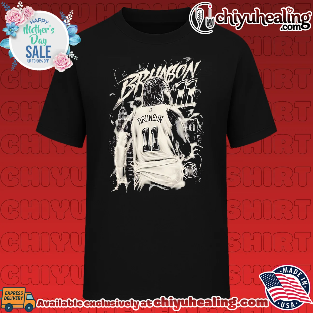 Jalen Brunson New York Knicks Jb Monochrome graphic