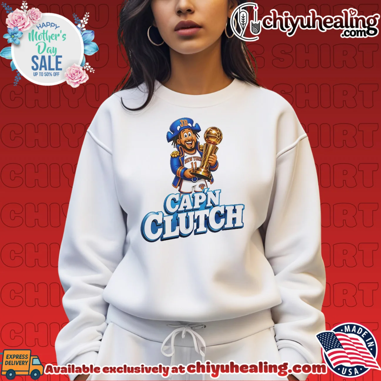 Jalen Brunson New York Knicks MVP Capn Clutch cartoon grail shirt & hoodie - Urban Fashion Jalen Brunson New York Knicks MVP Capn Clutch cartoon
