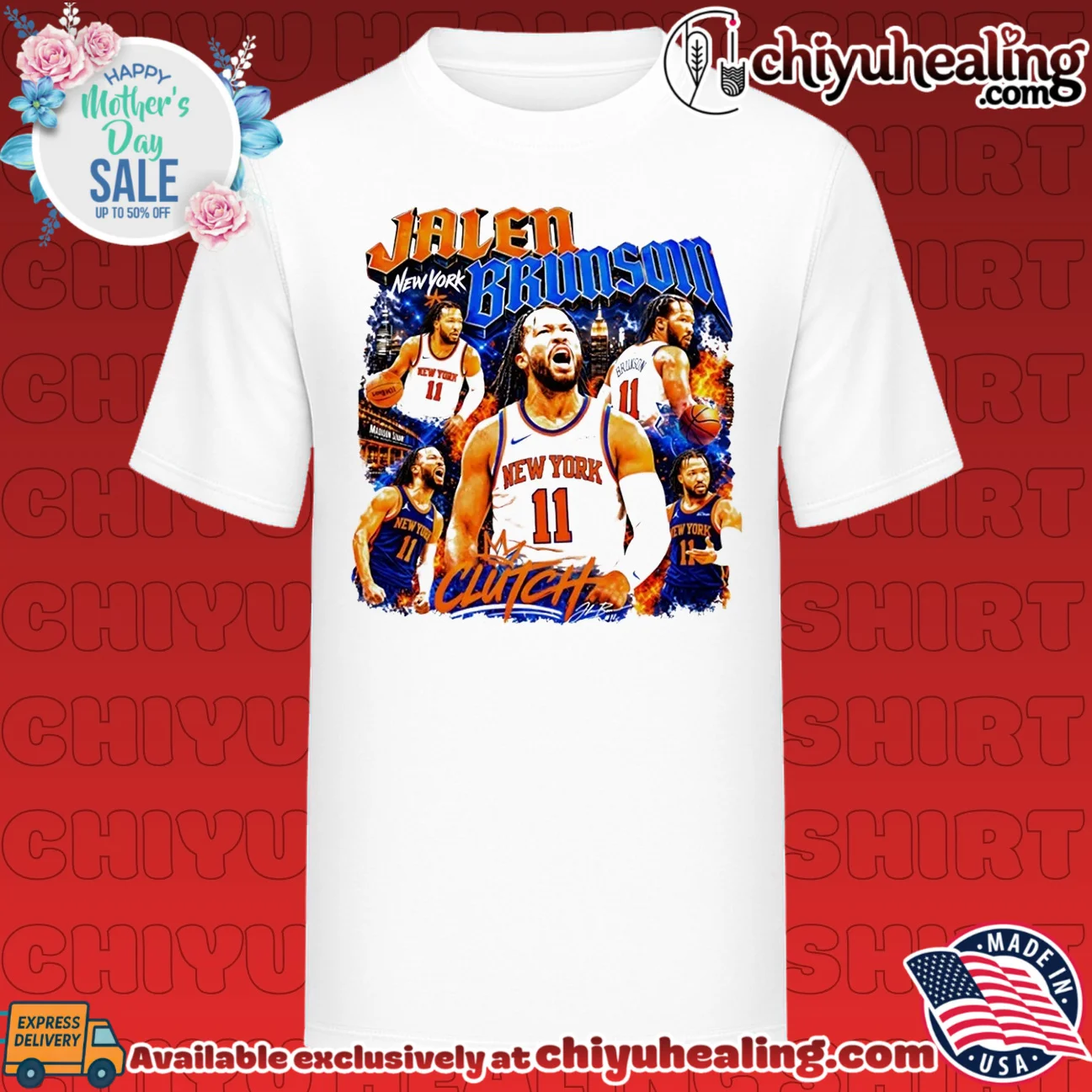 Jalen Brunson New York Knicks New York Clutch graphic