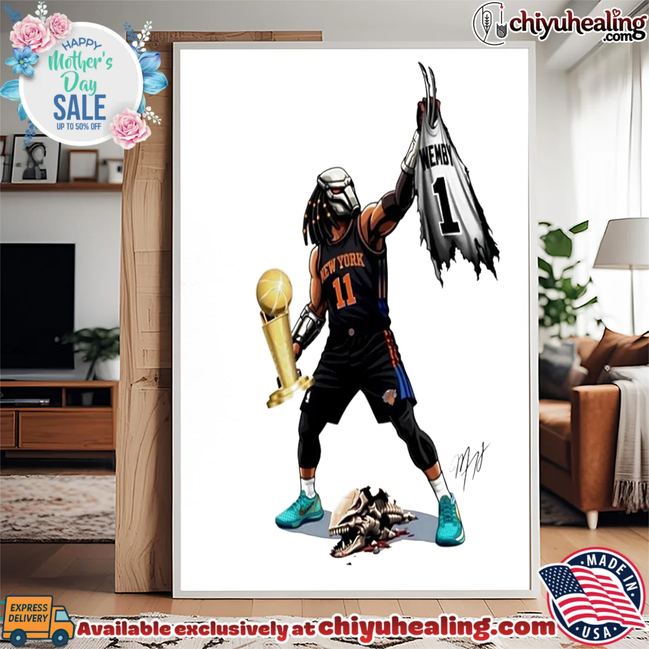 Jalen Brunson the Alien slayer NY Knicks Champions essential shirt & hoodie | IP Merchandise Jalen Brunson the Alien slayer NY Knicks Champions