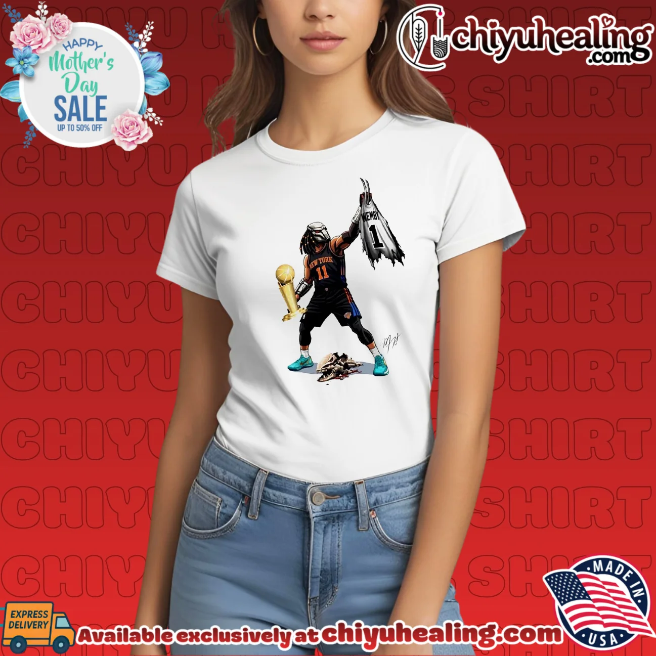 Jalen Brunson the Alien slayer NY Knicks Champions essential shirt & hoodie | IP Merchandise Jalen Brunson the Alien slayer NY Knicks Champions