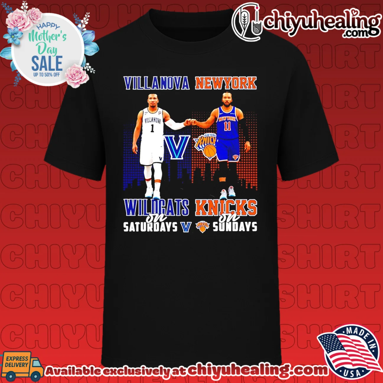 Jalen Brunson Villanova Wildcats On Saturdays Vs New York Knicks On Sundays skyline
