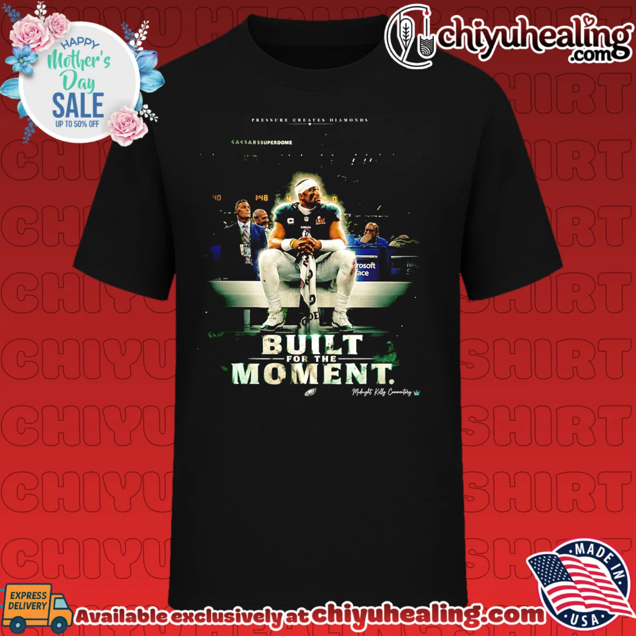 Jalen Hurts Built for the Moment Philadelphia Eagles shirt & hoodie