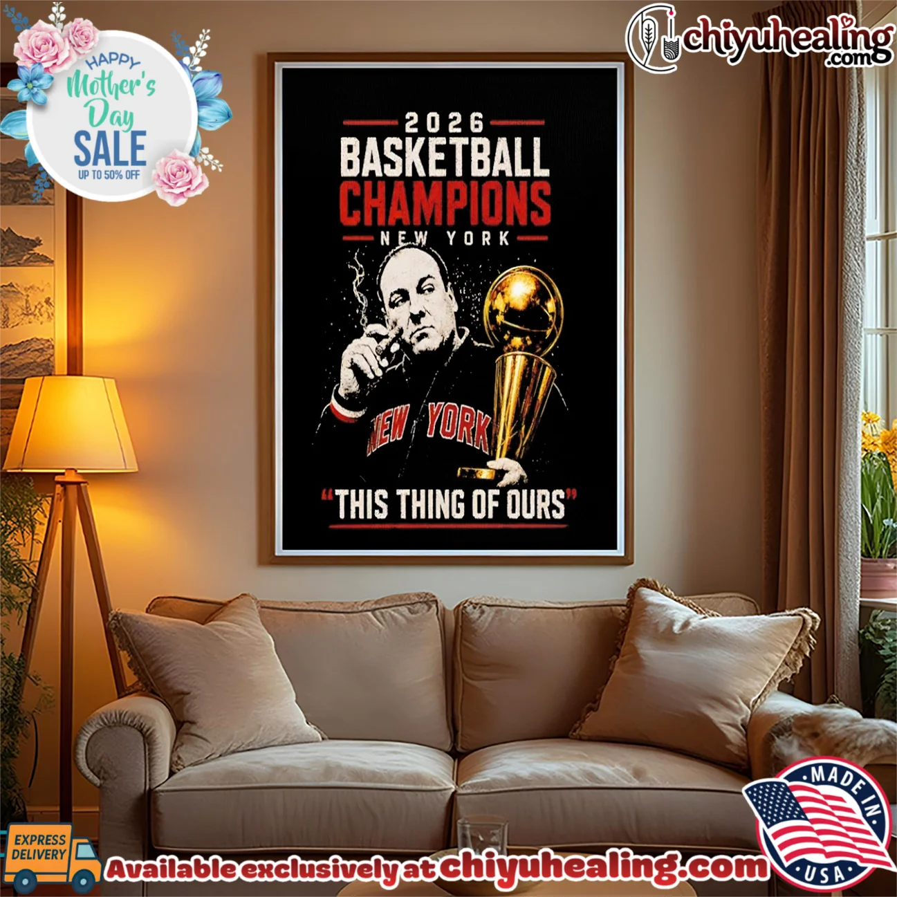 James Gandolfini Tony Soprano NY Knicks 2026 Champs Thing of Ours viral shirt & hoodie | Aesthetic Apparel James Gandolfini Tony Soprano NY Knicks 2026 Champs Thing of Ours