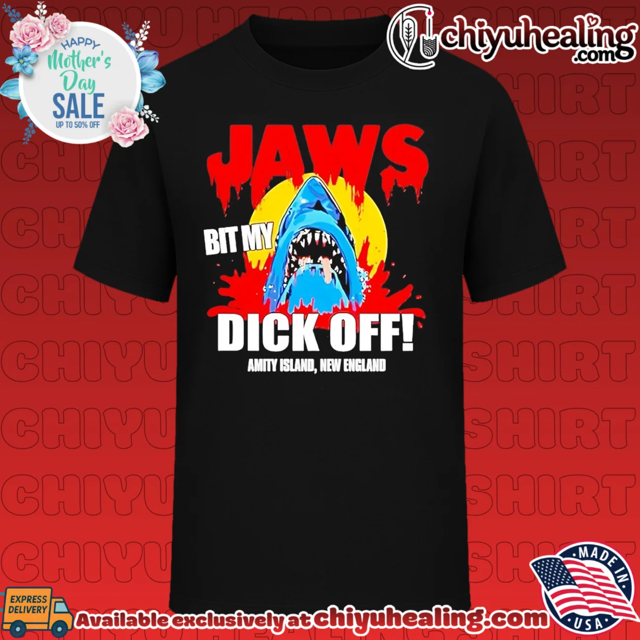 Jaws Bit My Dick Off Amity Island New England shirt & hoodie