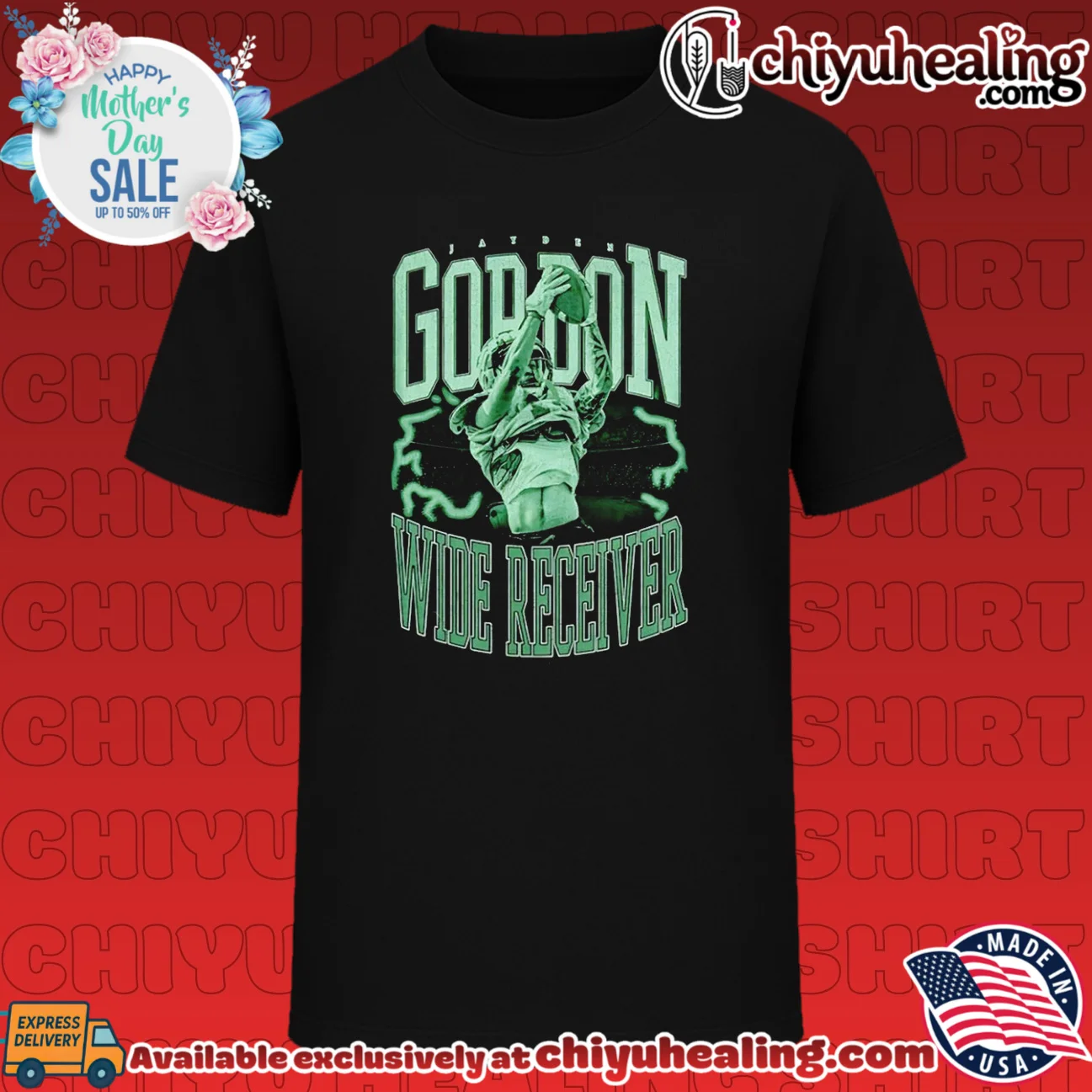 Jayden Gordon Wide Receiver football athlete shirt & hoodie