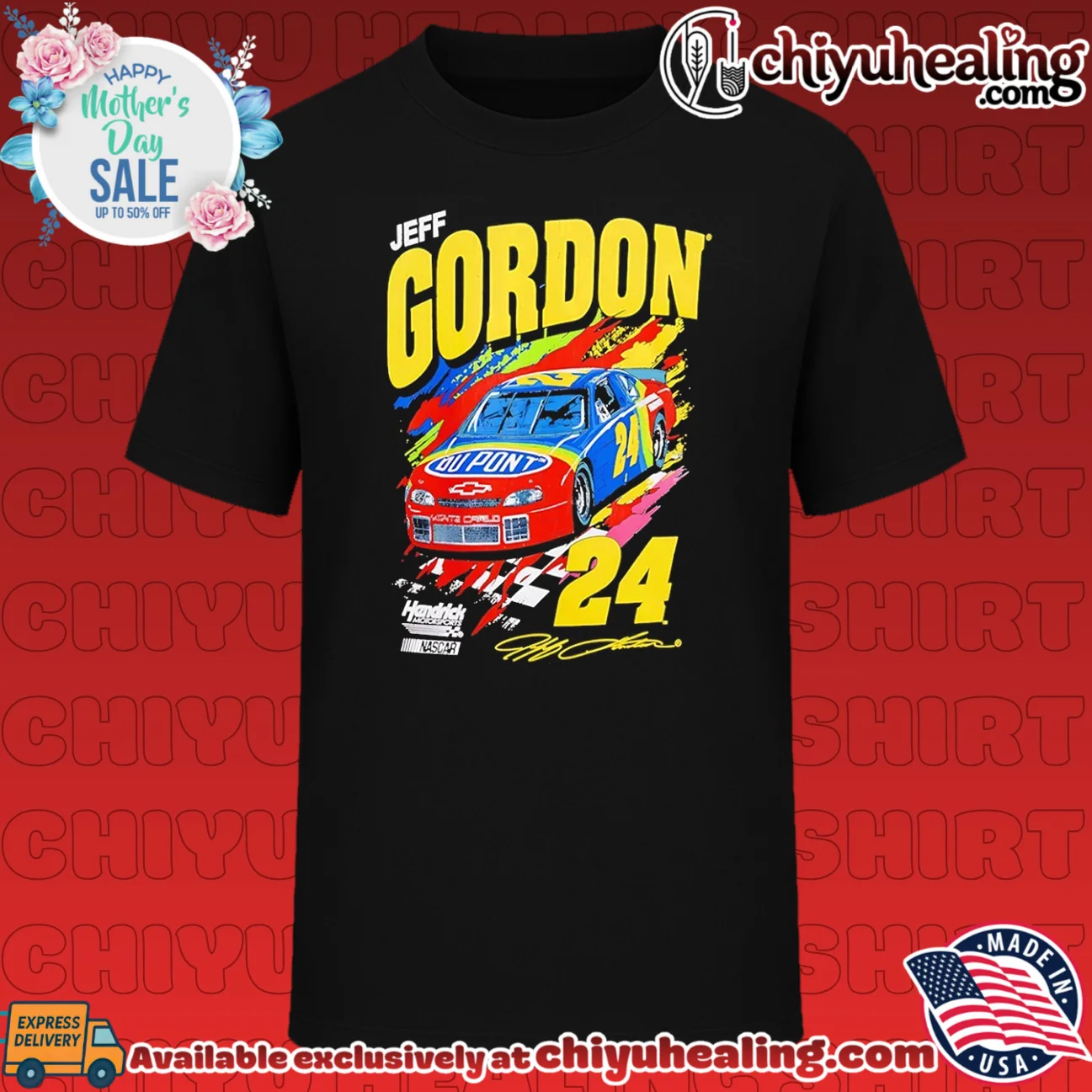 Jeff Gordon Isaac Morris signature graphic shirt & hoodie