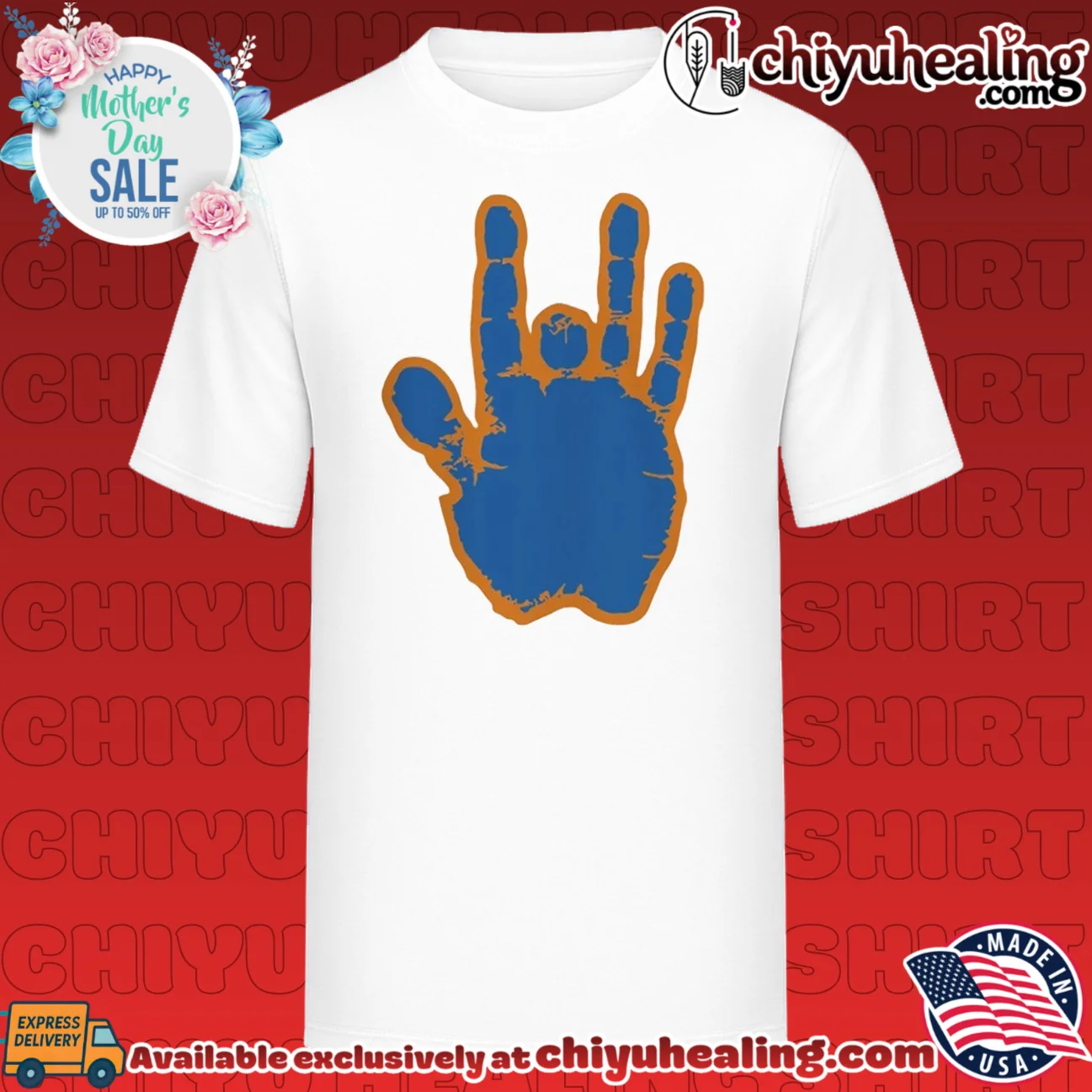 Jerry Garcia Blue & Orange Hand
