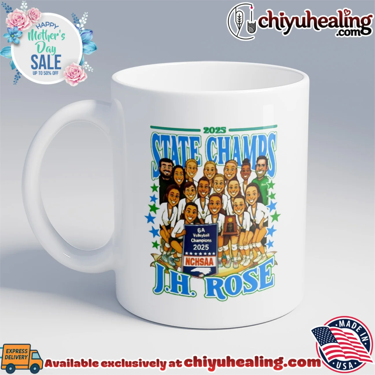 JH Rose Volleyball 2025 6A State Champions Team Caricature shirt & hoodie JH Rose Volleyball 2025 6A State Champions Team Caricature