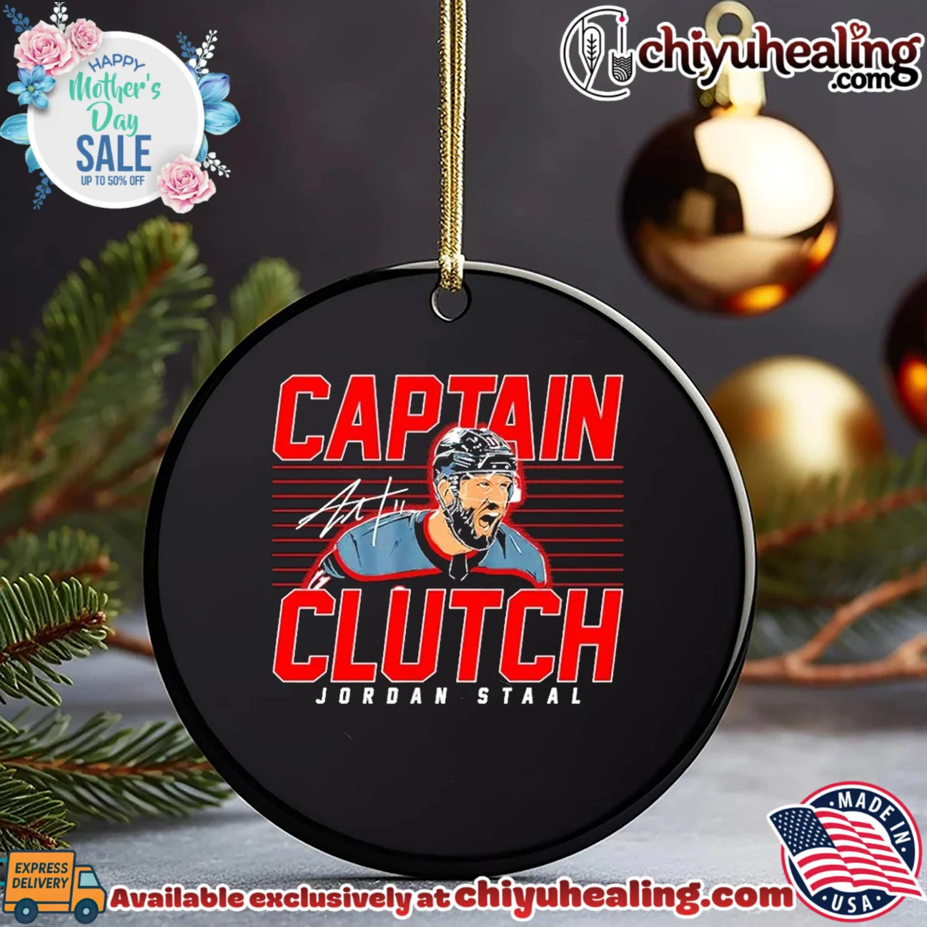 Jordan Staal Carolina Hurricanes Captain Clutch signature official shirt & hoodie | Exclusive Fan Gear Jordan Staal Carolina Hurricanes Captain Clutch signature