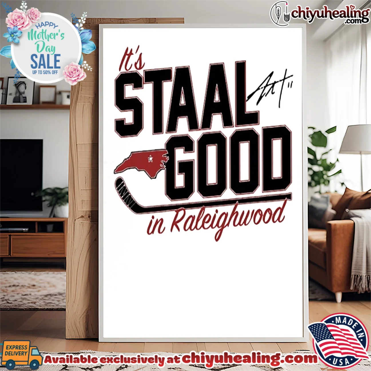 Jordan Staal Carolina Hurricanes It's Staal Good in Raleighwood signature prime shirt & hoodie | Exclusive Fan Gear Jordan Staal Carolina Hurricanes It's Staal Good in Raleighwood signature