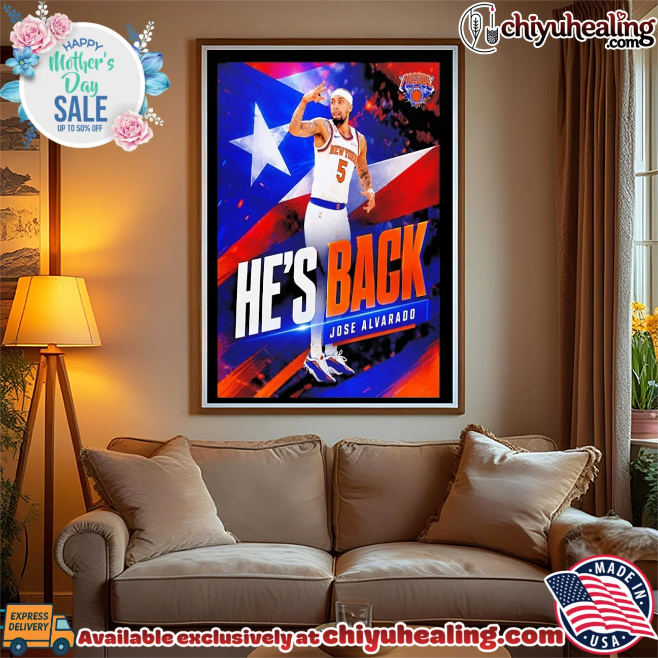 Jose Alvarado He's Back New York Knicks poster shirt & hoodie Jose Alvarado He's Back New York Knicks poster shirt & hoodie