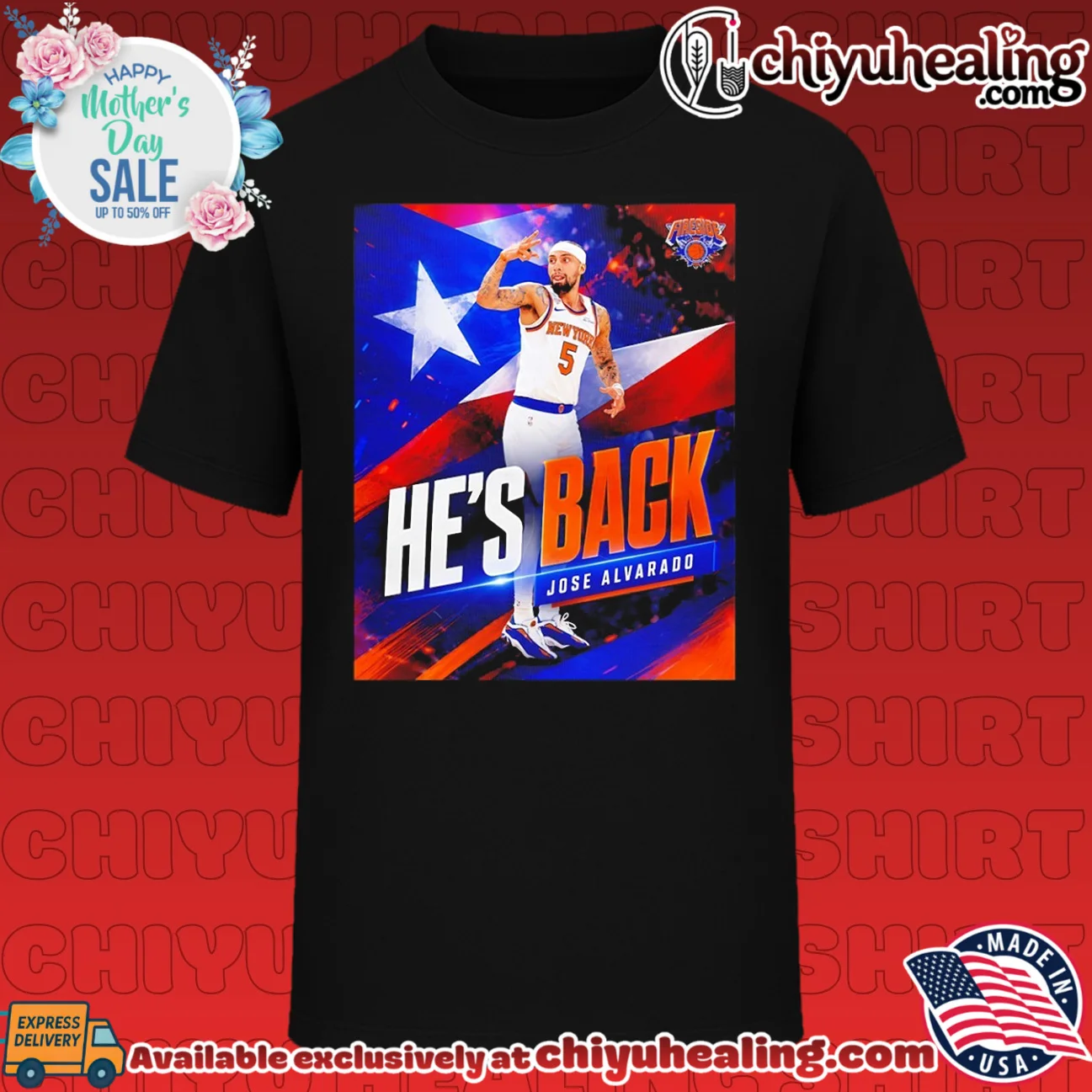 Jose Alvarado He's Back New York Knicks poster shirt & hoodie