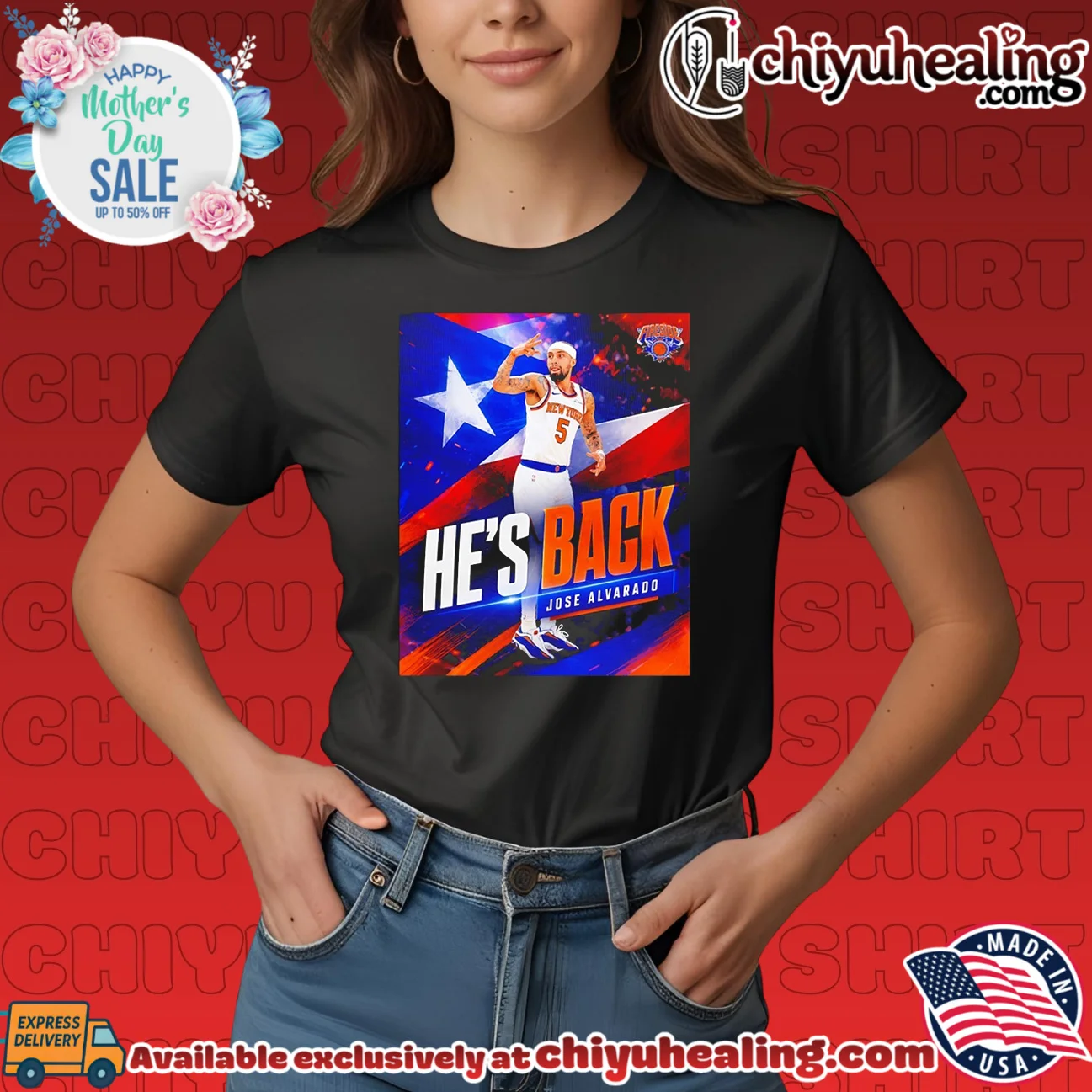 Jose Alvarado He's Back New York Knicks poster shirt & hoodie Jose Alvarado He's Back New York Knicks poster shirt & hoodie