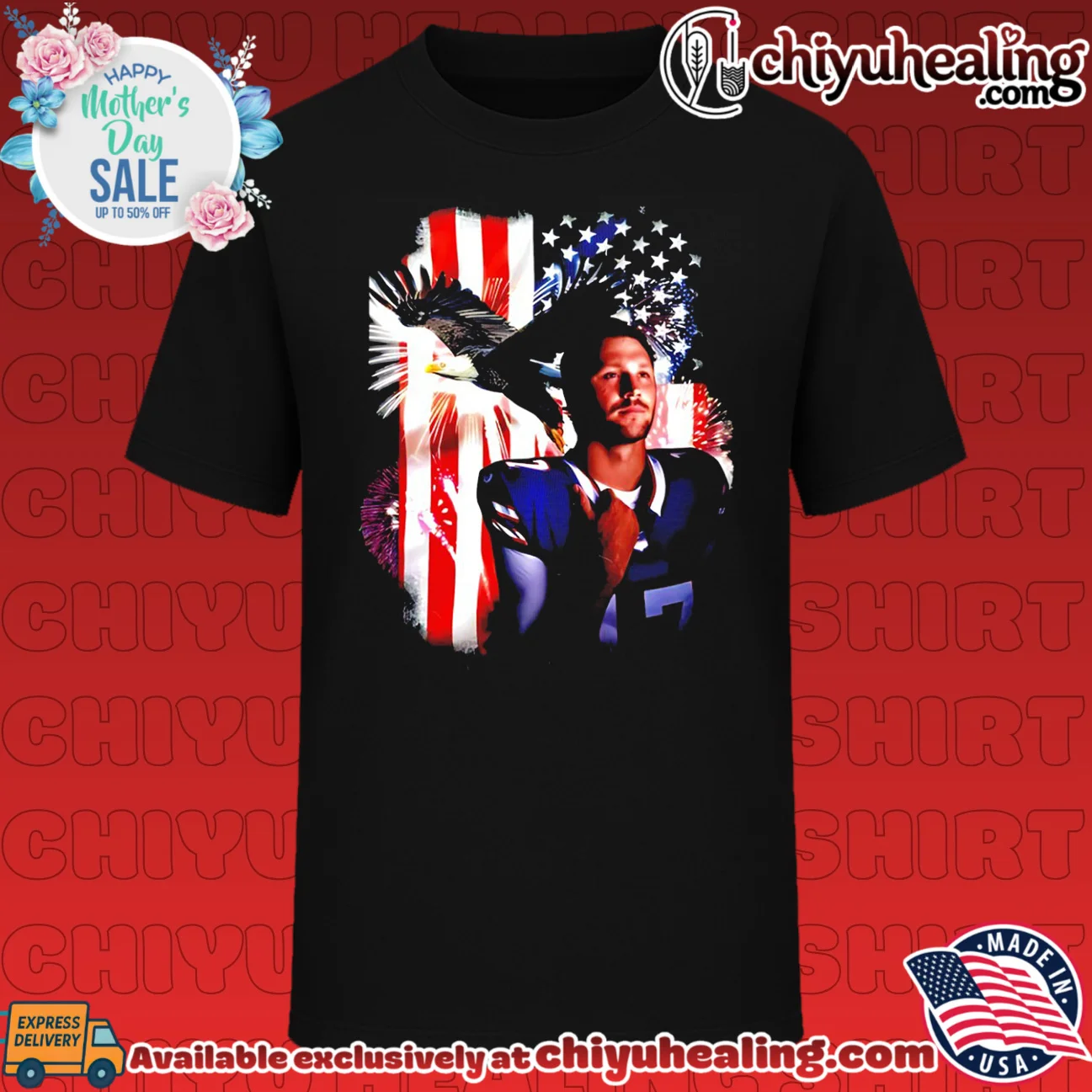 Josh Allen Amenrican flag