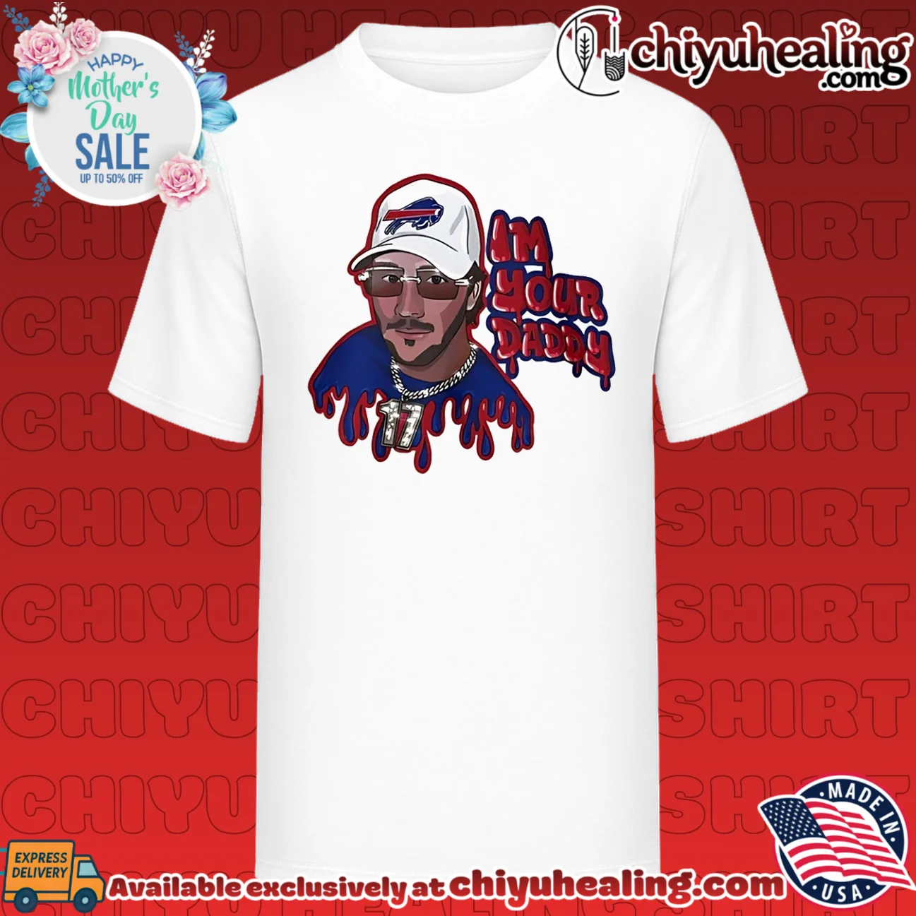 Josh Allen Buffalo Bills Im your daddy portrait illustrated