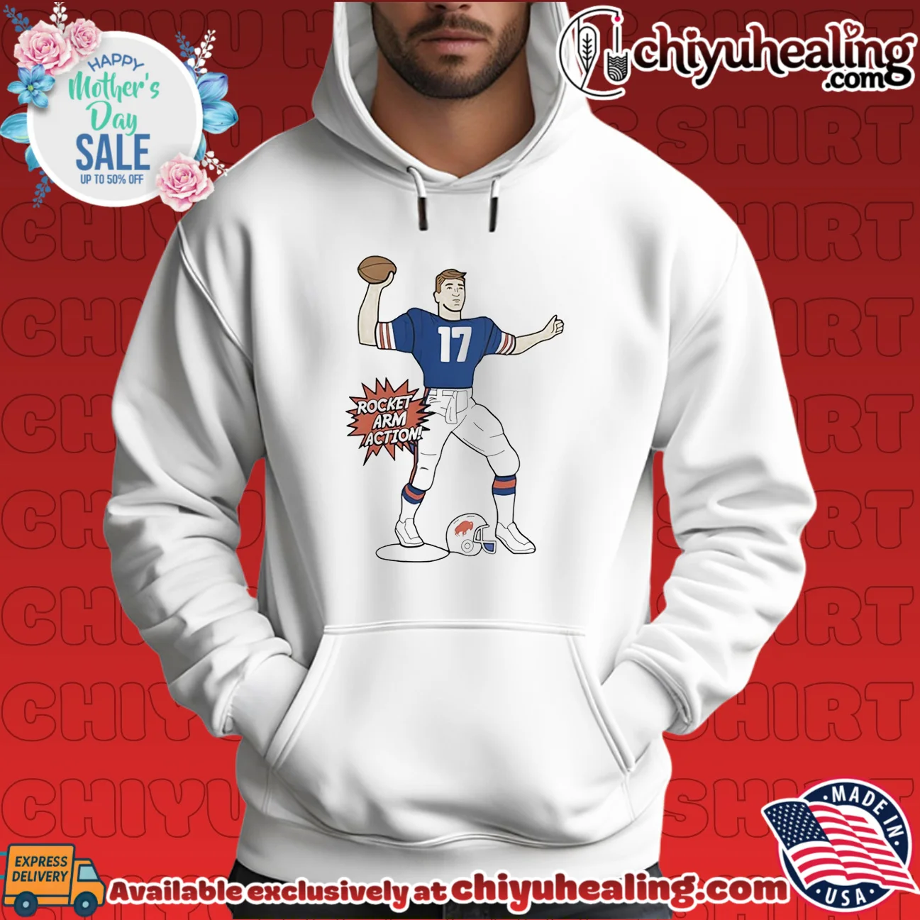 Josh Allen Buffalo Bills Rocket Arm Action shirt & hoodie Josh Allen Buffalo Bills Rocket Arm Action shirt & hoodie