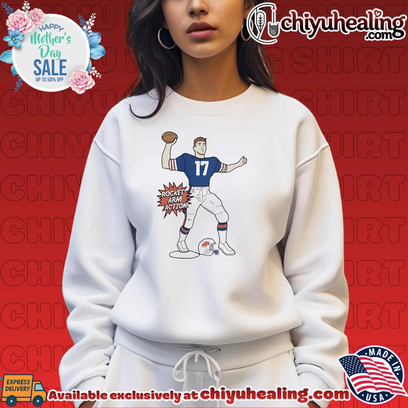 Josh Allen Buffalo Bills Rocket Arm Action shirt & hoodie Josh Allen Buffalo Bills Rocket Arm Action shirt & hoodie