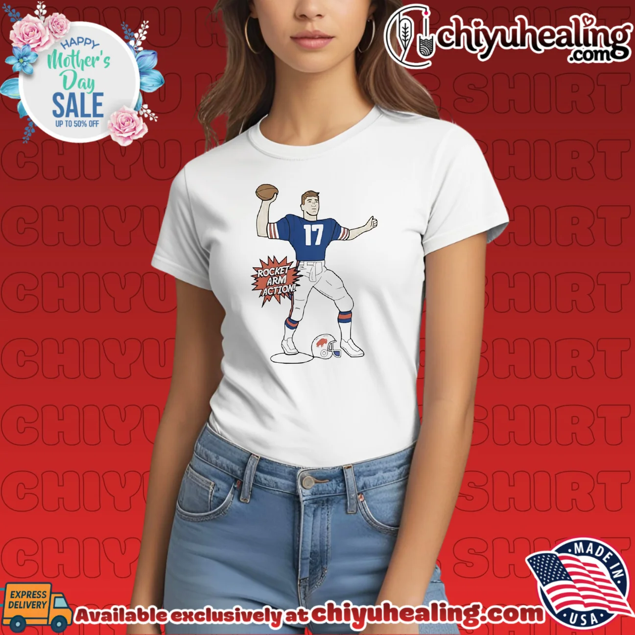 Josh Allen Buffalo Bills Rocket Arm Action shirt & hoodie Josh Allen Buffalo Bills Rocket Arm Action shirt & hoodie