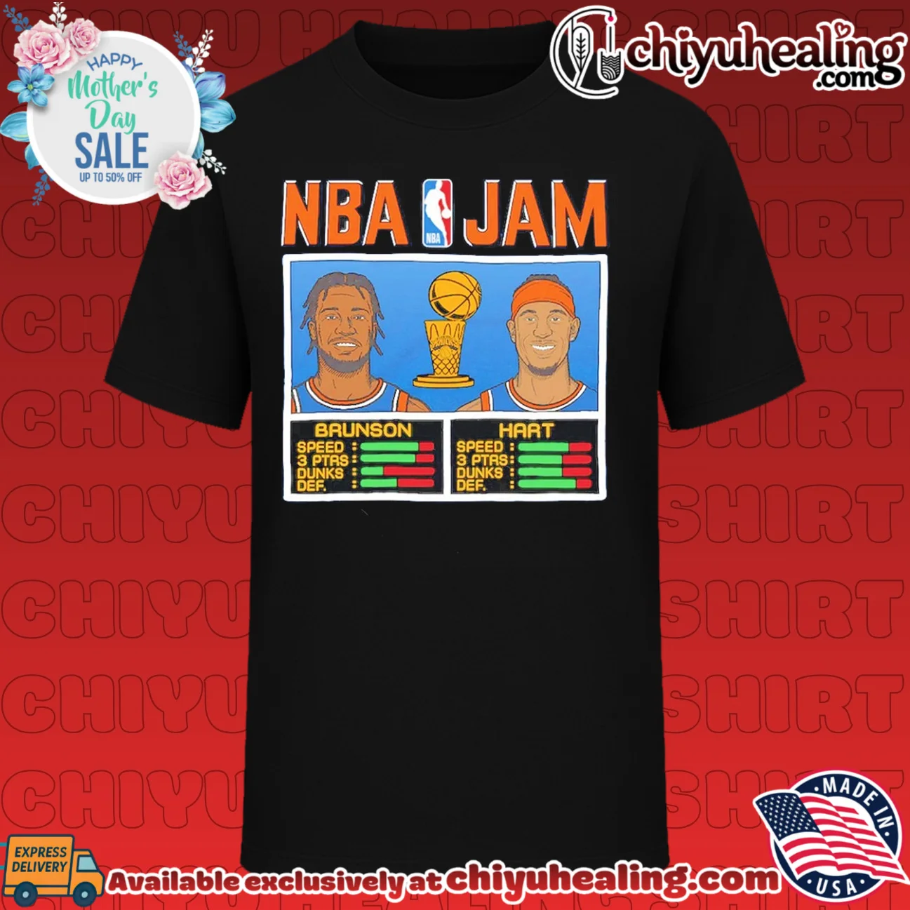 Josh Hart & Jalen Brunson New York Knicks 2026 NBA Finals Champions Jam