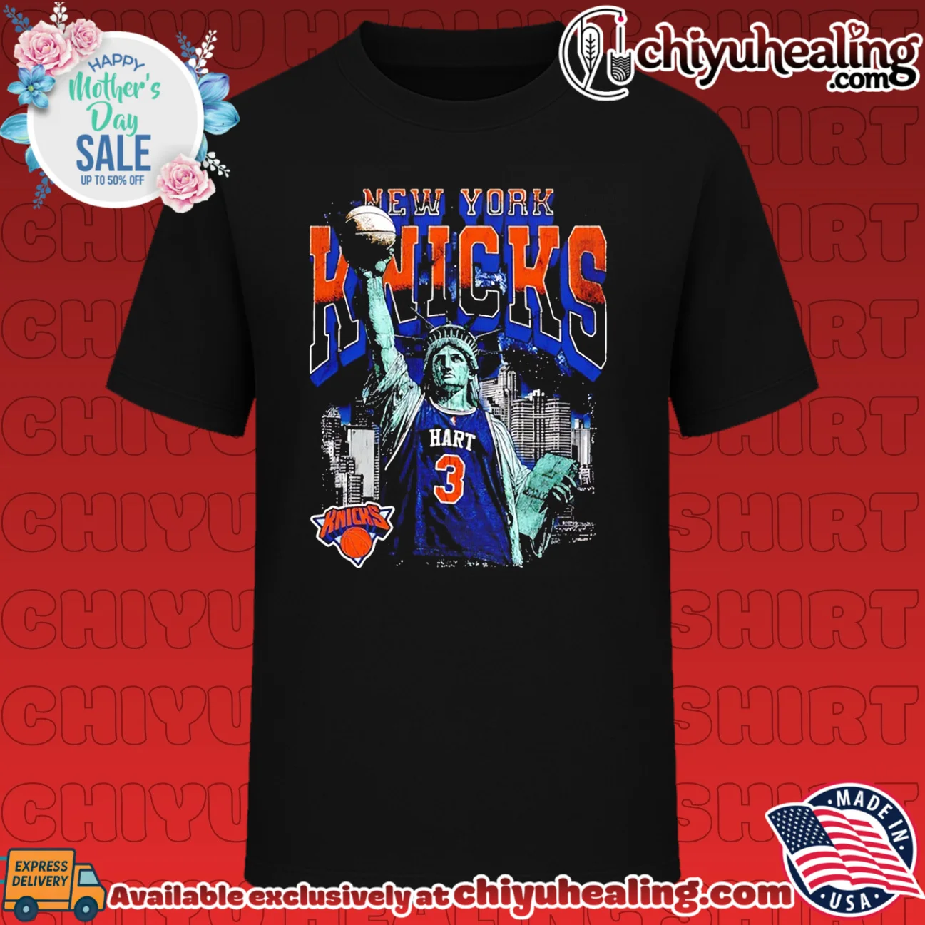 Josh Hart New York Knicks Statue Of Liberty vintage hype shirt & hoodie - Ultimate Tribute Merch