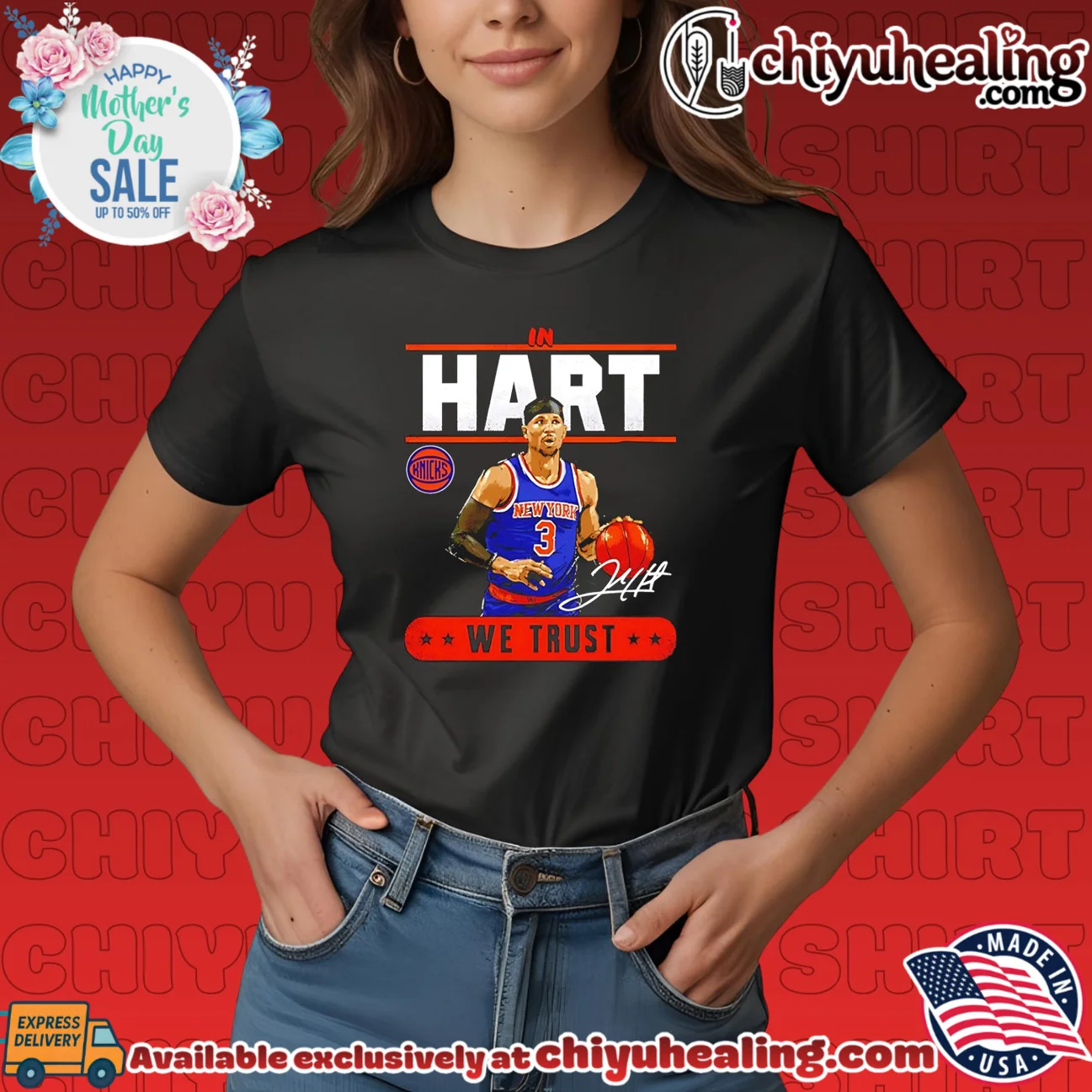 Josh Hart New York Knicks We Trust signature limited shirt & hoodie | Gift Idea 2026 Josh Hart New York Knicks We Trust signature