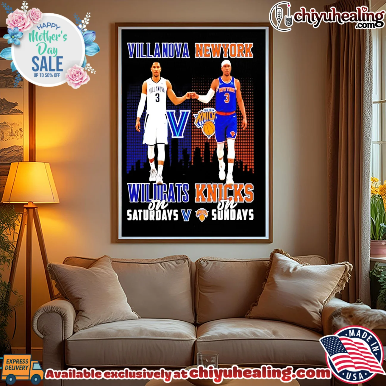 Josh Hart Villanova Wildcats on Saturdays Vs New York Knicks on Sundays skyline vintage shirt & hoodie | Limited Stock Edition Josh Hart Villanova Wildcats on Saturdays Vs New York Knicks on Sundays skyline