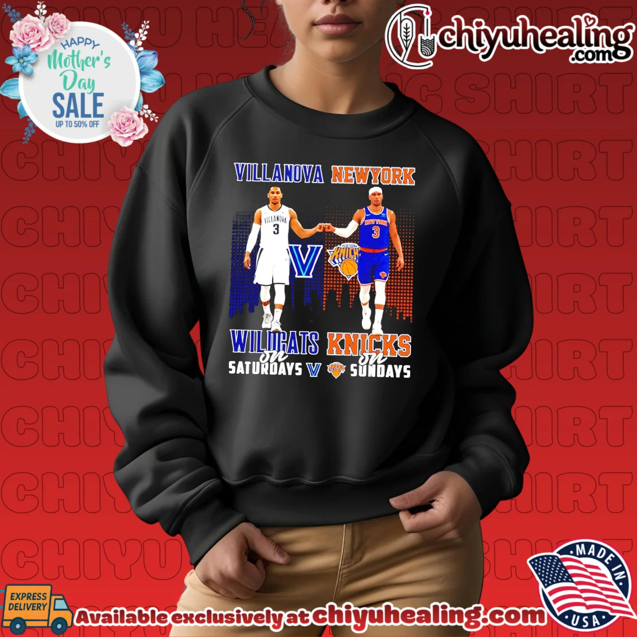 Josh Hart Villanova Wildcats on Saturdays Vs New York Knicks on Sundays skyline vintage shirt & hoodie | Limited Stock Edition Josh Hart Villanova Wildcats on Saturdays Vs New York Knicks on Sundays skyline