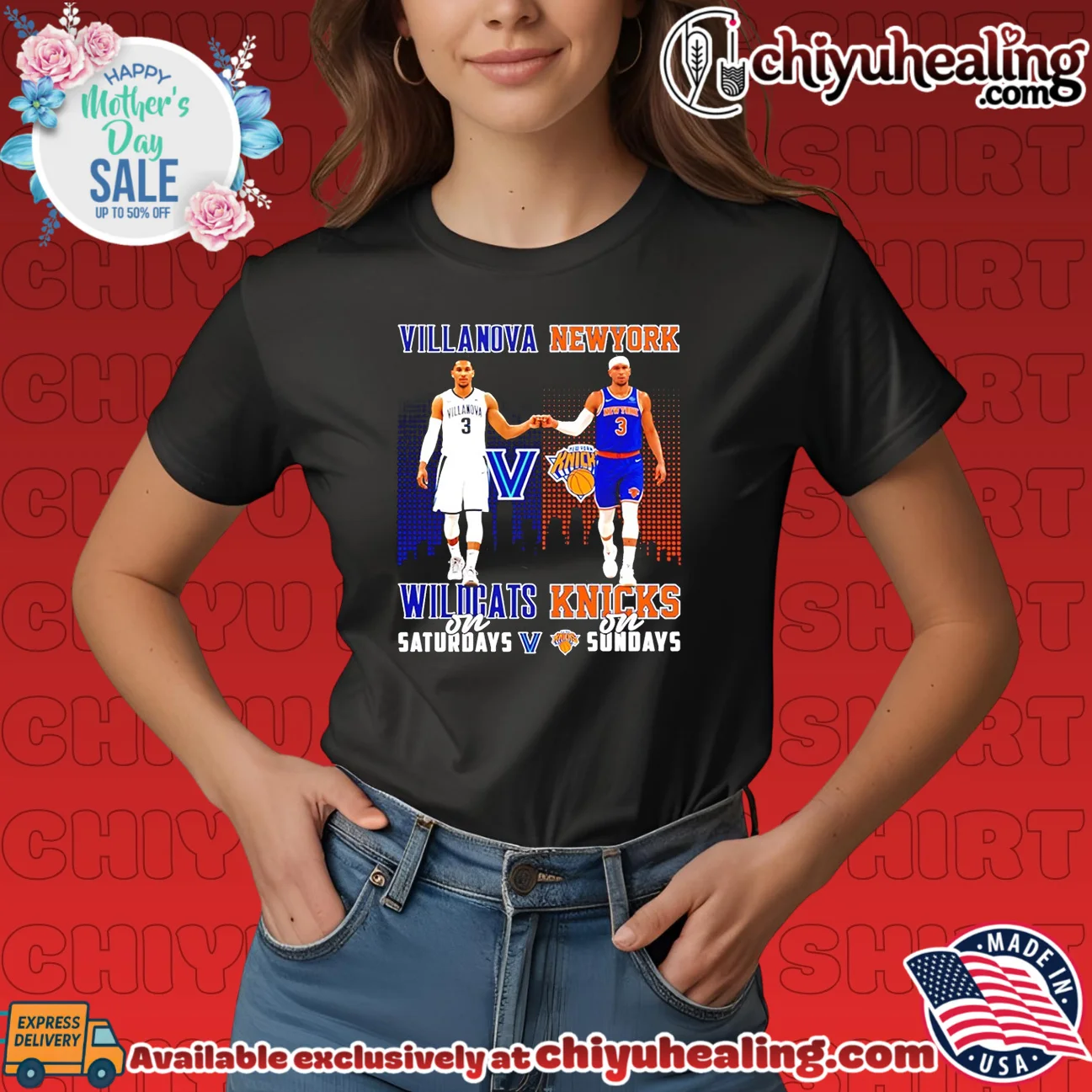 Josh Hart Villanova Wildcats on Saturdays Vs New York Knicks on Sundays skyline vintage shirt & hoodie | Limited Stock Edition Josh Hart Villanova Wildcats on Saturdays Vs New York Knicks on Sundays skyline