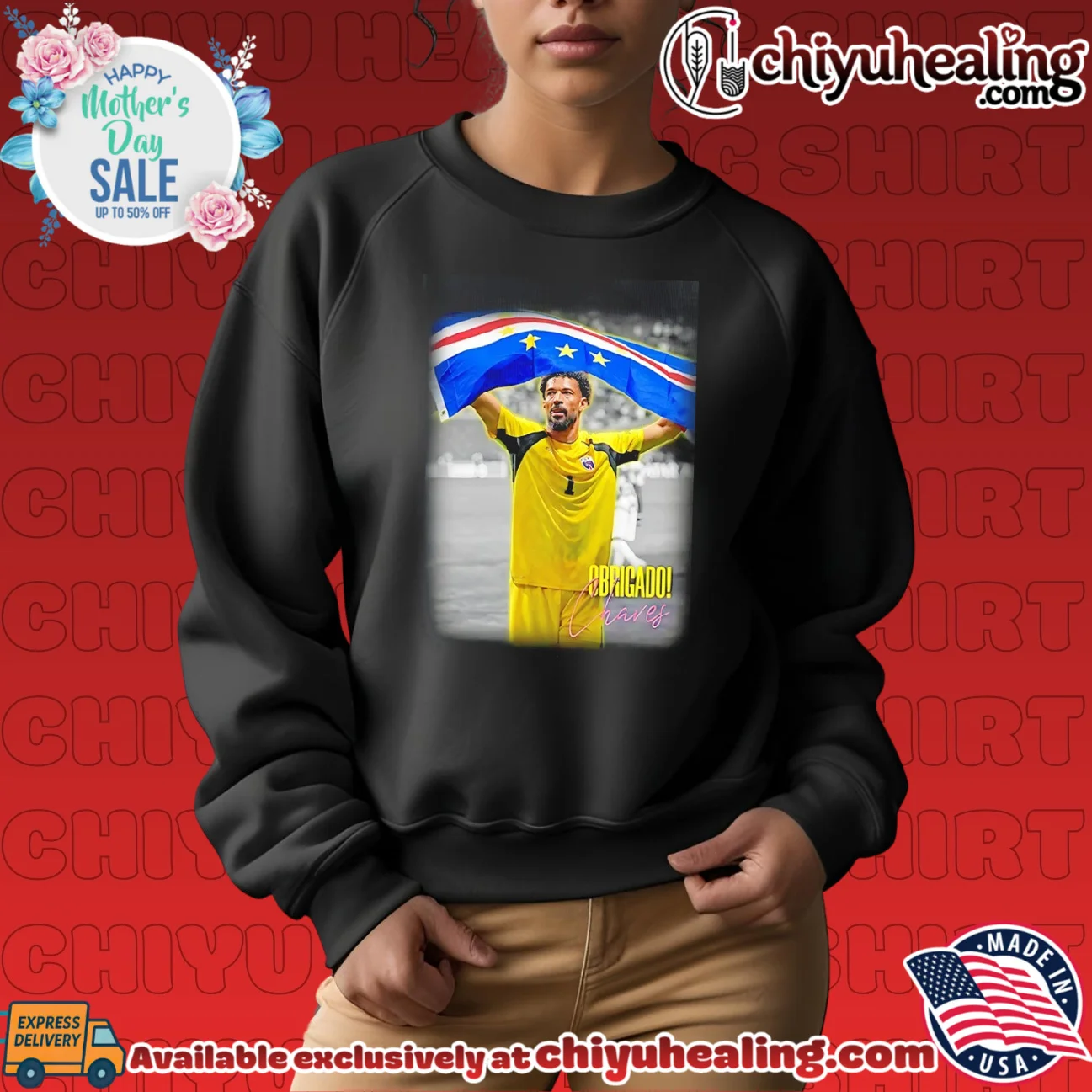 Josimar Jose Evora Dias holding Cape Verdean flag shirt & hoodie Josimar Jose Evora Dias holding Cape Verdean flag