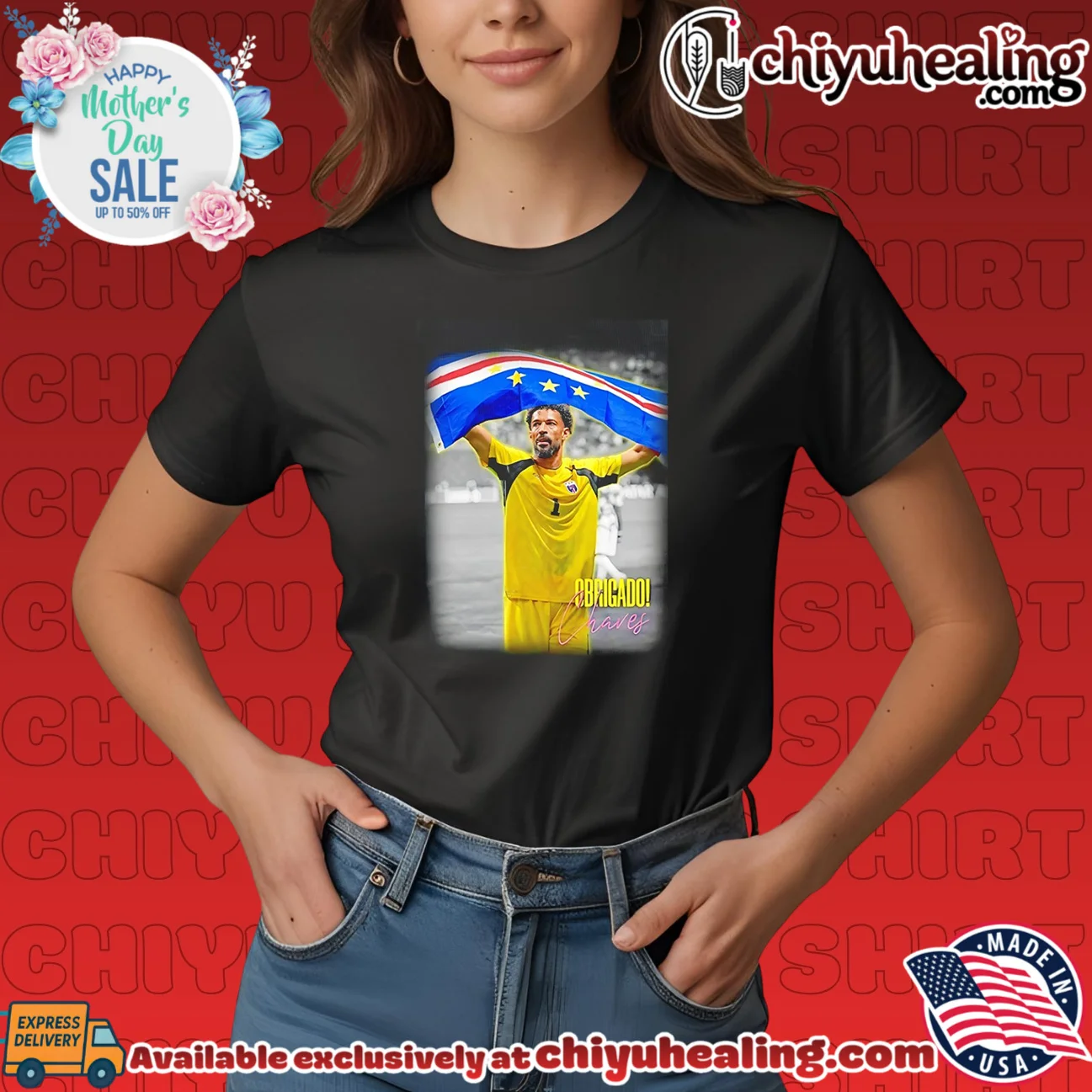 Josimar Jose Evora Dias holding Cape Verdean flag shirt & hoodie Josimar Jose Evora Dias holding Cape Verdean flag