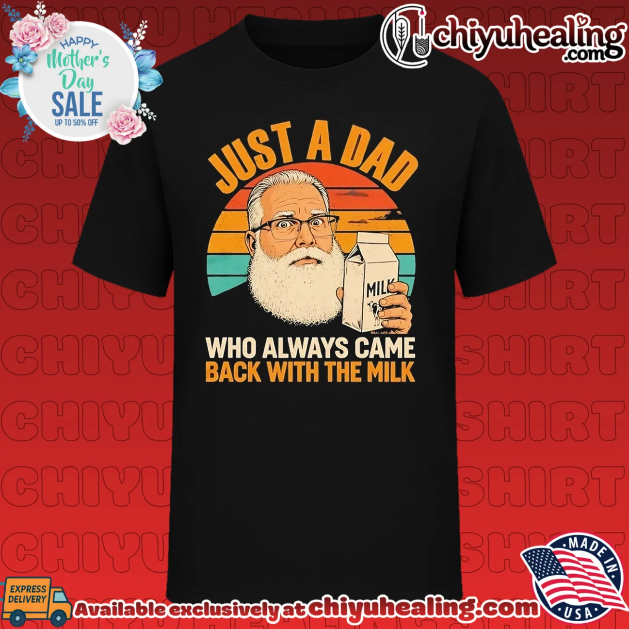 Just a dad who always came back with the milk vintage graphic shirt & hoodie