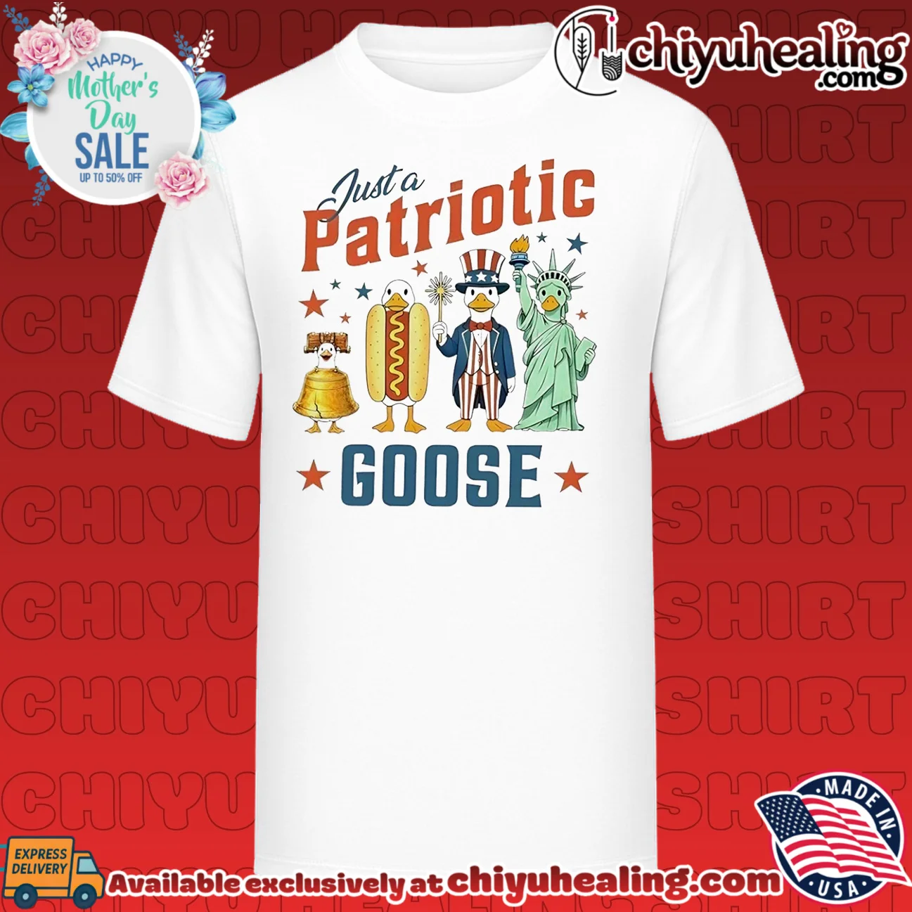 Just a patriotic goose graphic