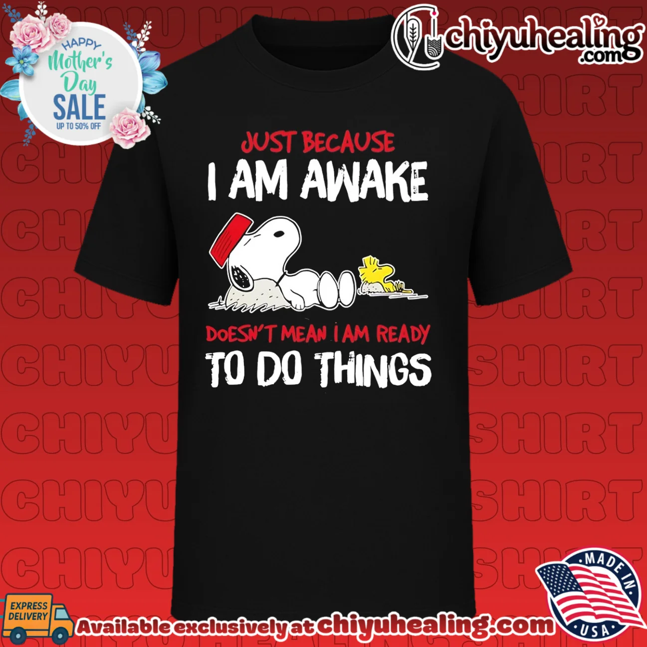 Just because I am awake doesn't mean I am ready to do things Snoopy