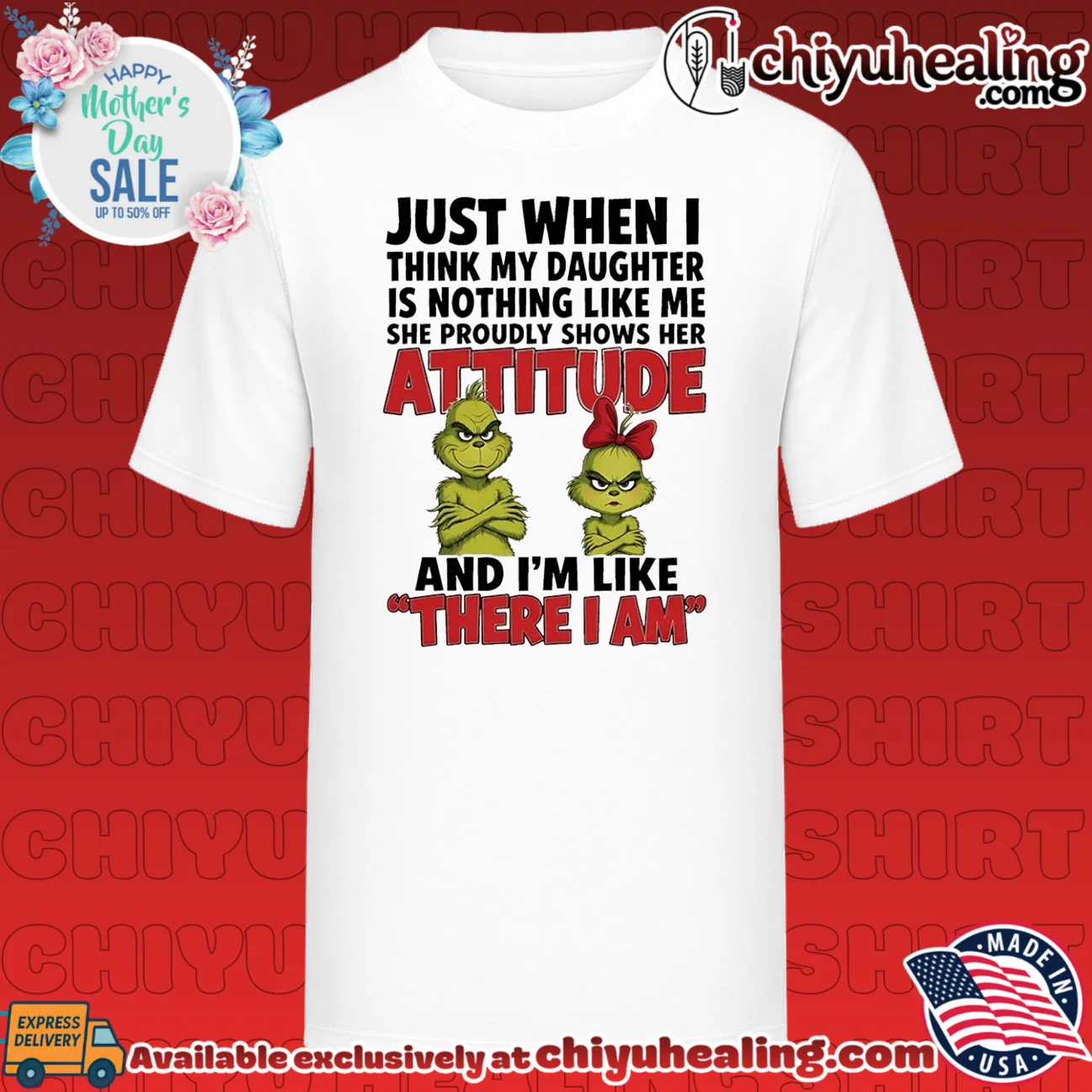 Just when I think my daughter is nothing like me she proudly shows her attitude and I'm like there I am Grinch shirt & hoodie