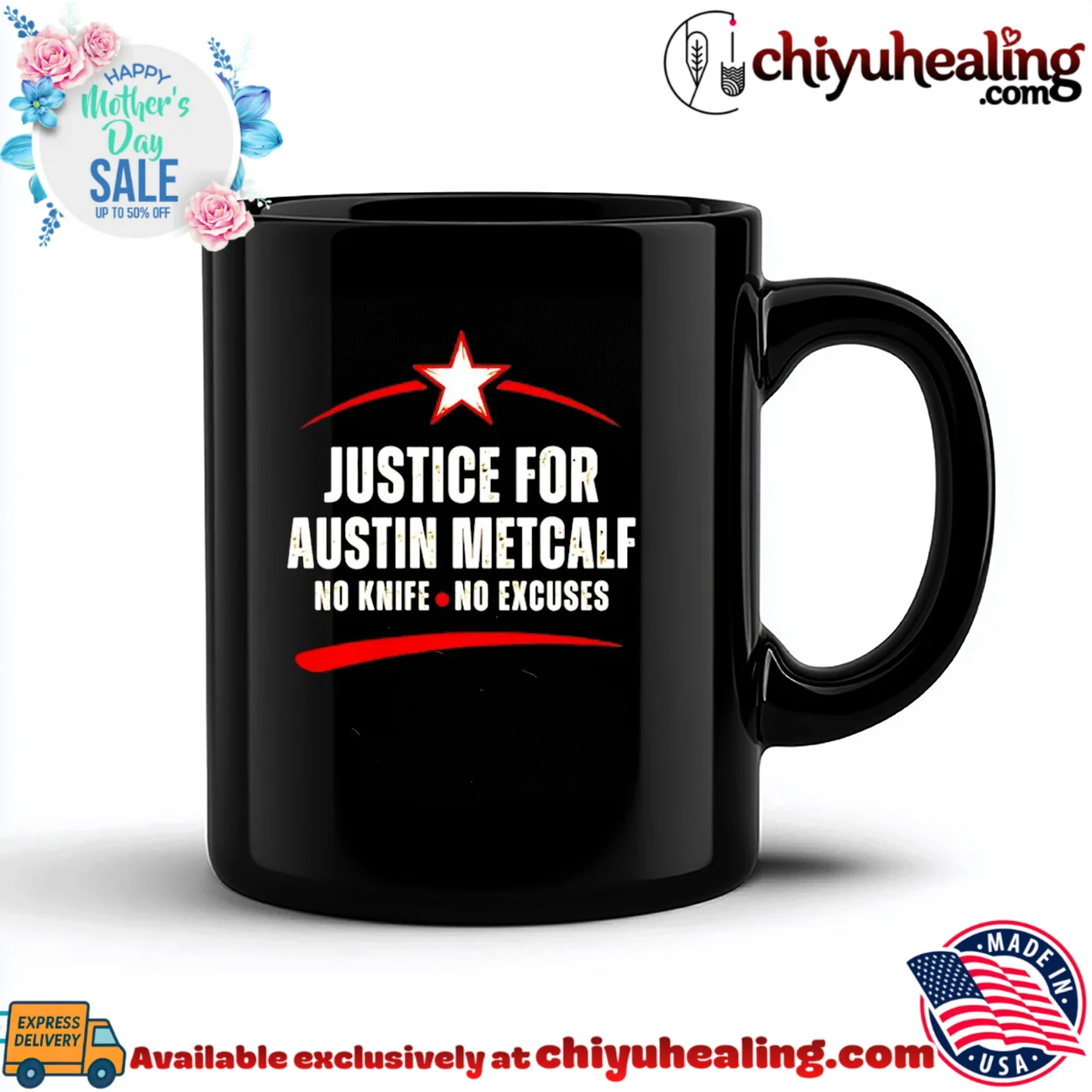 Justice for austin metcalf no knife no excuses elite shirt & hoodie - The Fan Collection Justice for austin metcalf no knife no excuses