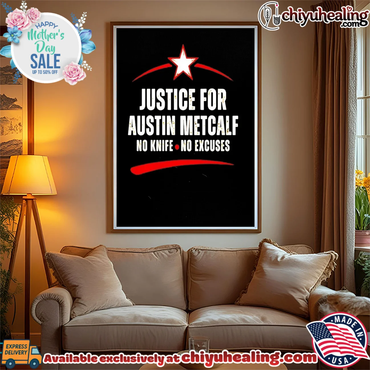 Justice for austin metcalf no knife no excuses elite shirt & hoodie - The Fan Collection Justice for austin metcalf no knife no excuses