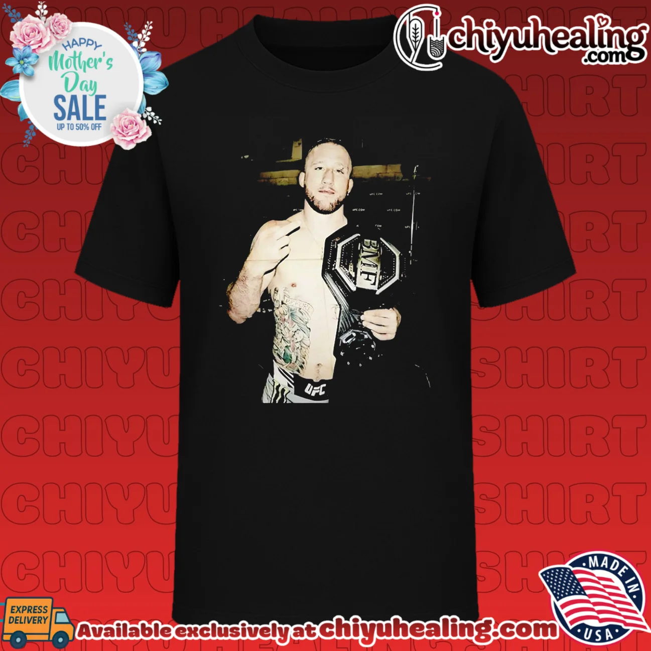 Justin Gaethje Ufc Bmf Champion Mma Mixed Martial Arts