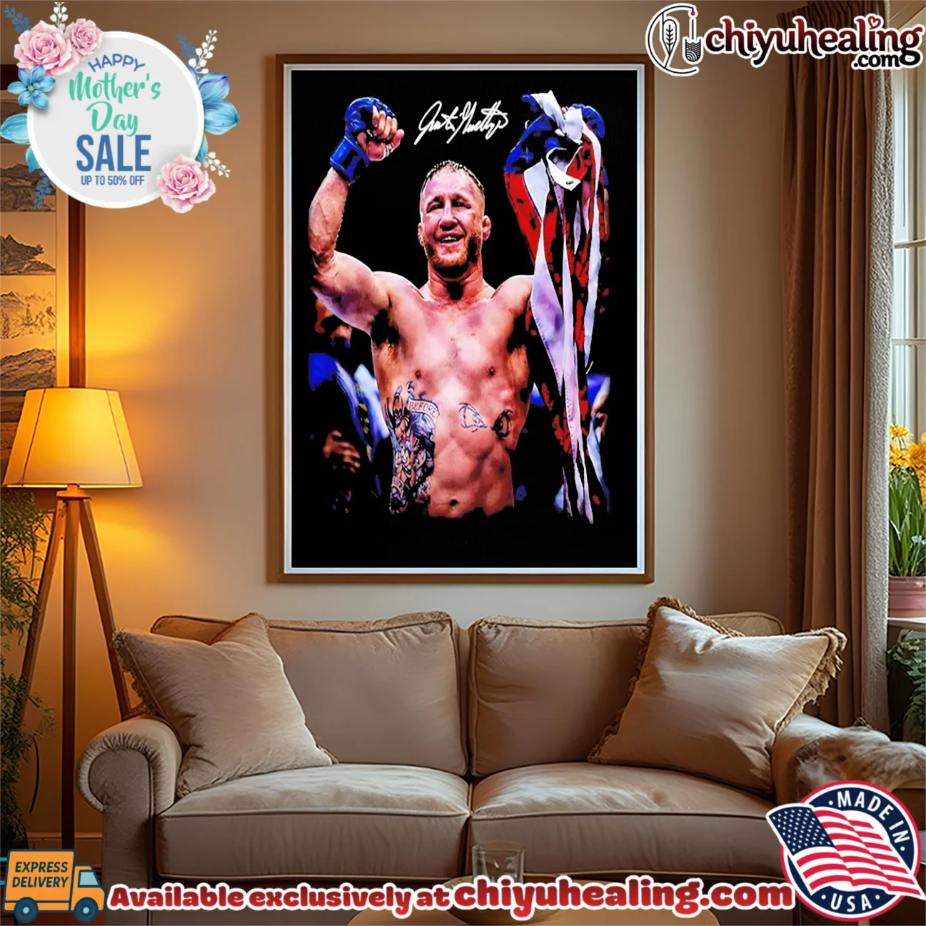 Justin Gaethje UFC fighter mma mixed martial signature shirt & hoodie Justin Gaethje UFC fighter mma mixed martial signature