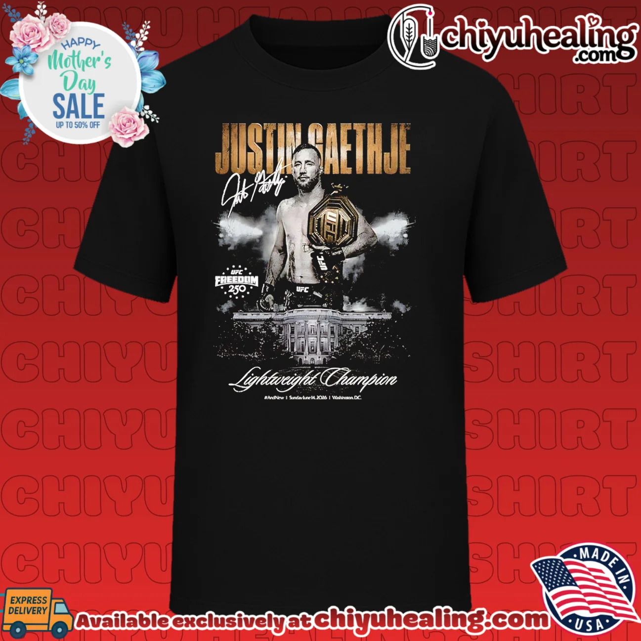 Justin Gaethje Ufc Freedom 250 Lightweight Champion