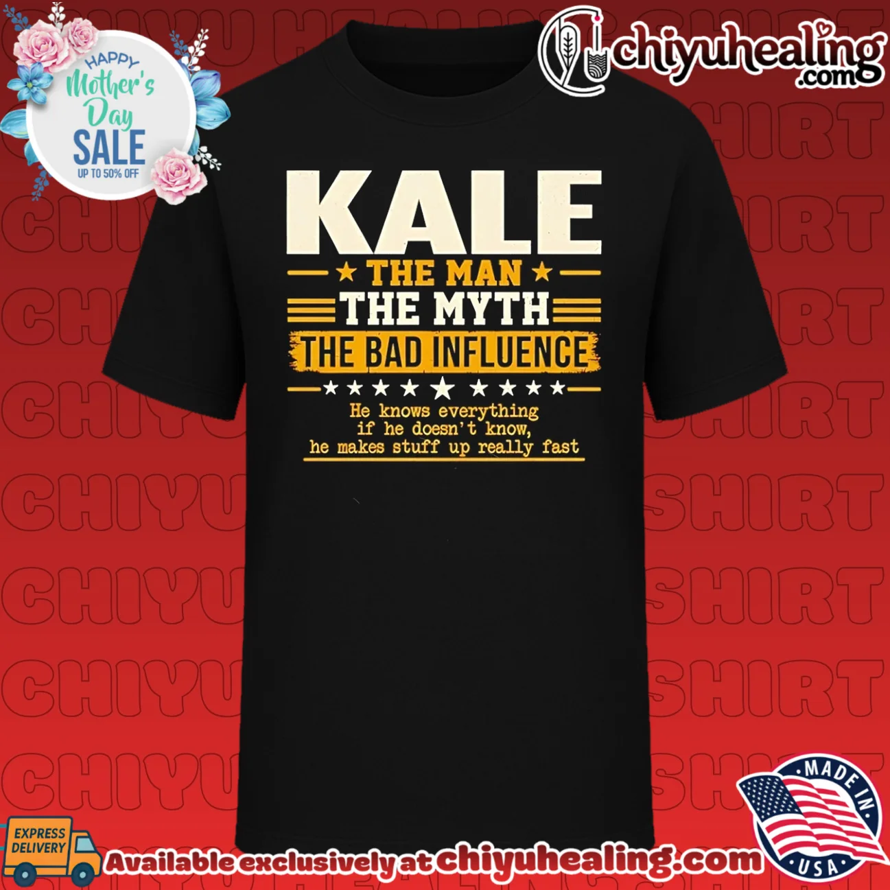 Kale the man the myth the bad influence vintage shirt & hoodie