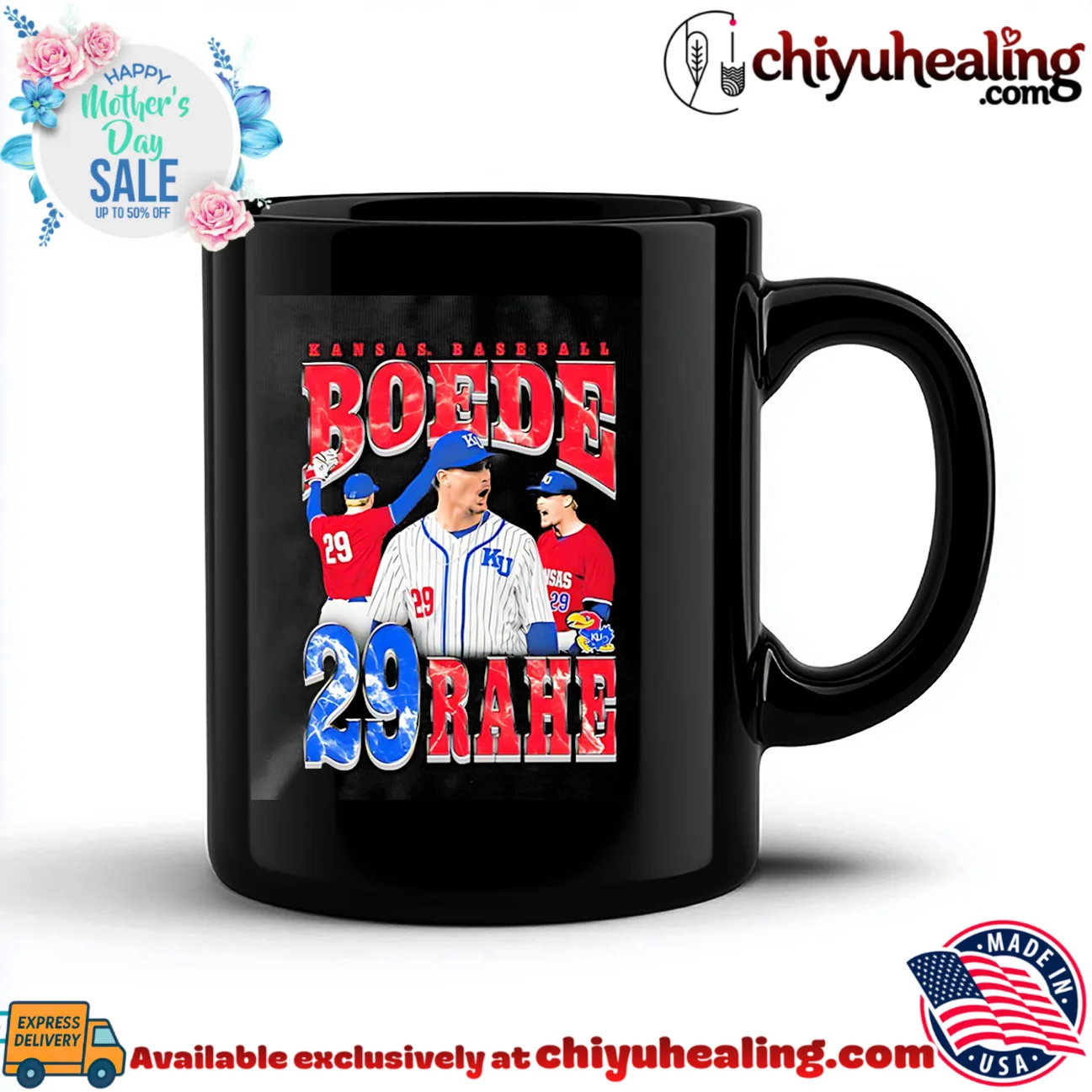 Kansas Baseball Boede Rahe number 29 player custom shirt & hoodie | 2026 Edition Drop Kansas Baseball Boede Rahe number 29 player