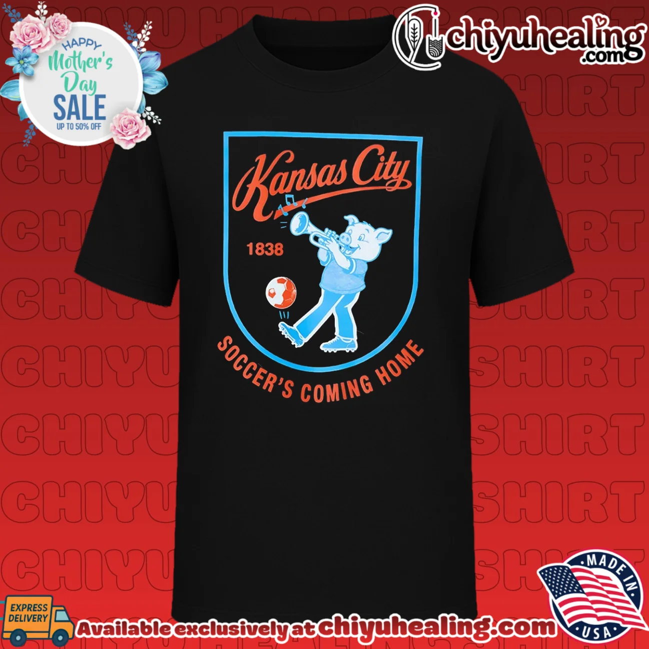 Kansas City 1838 Soccer's Coming Home Pig Road Trip shirt & hoodie